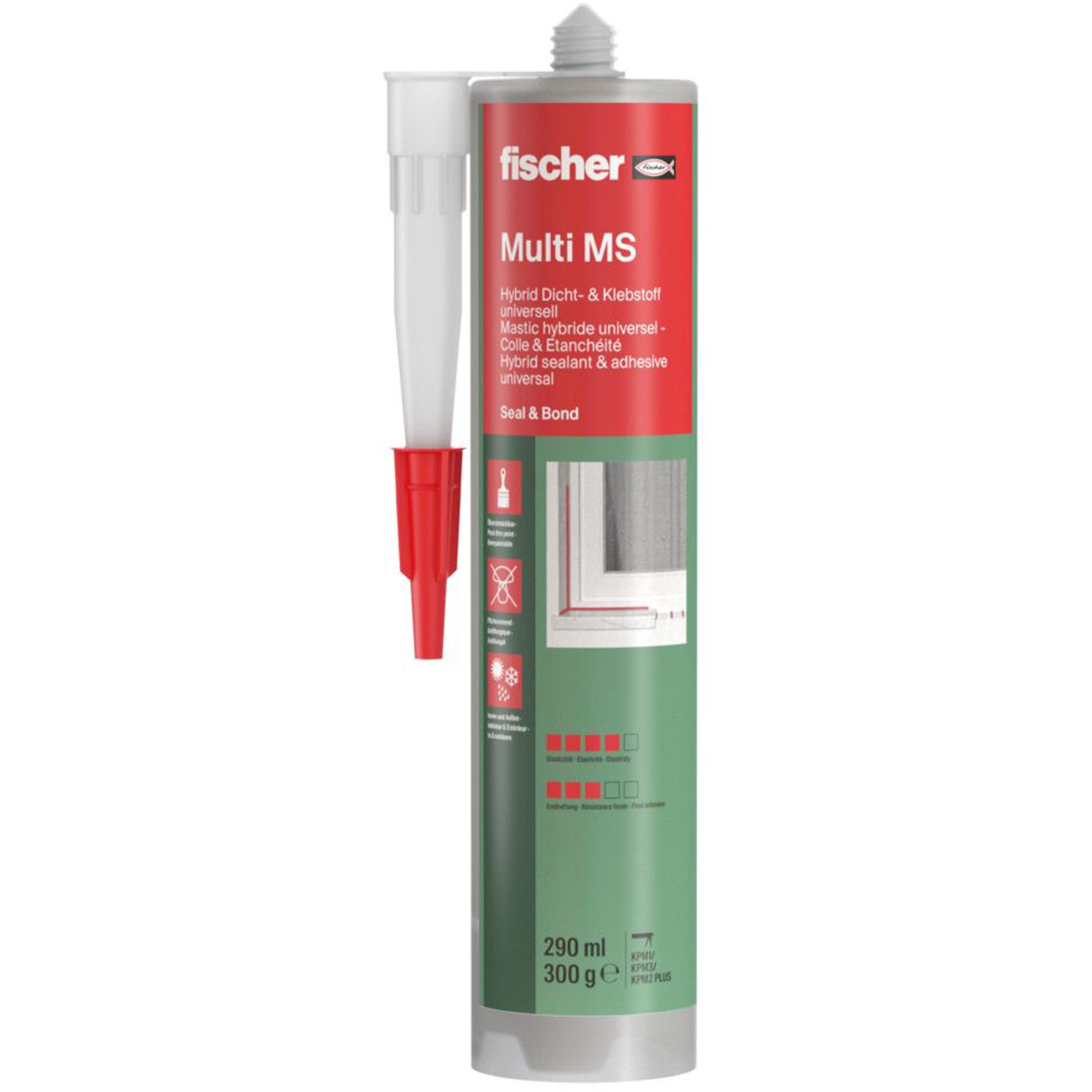 Fischer Klebstoff fischer Bauklebstoff Multi MS 290ml, Dichtmasse