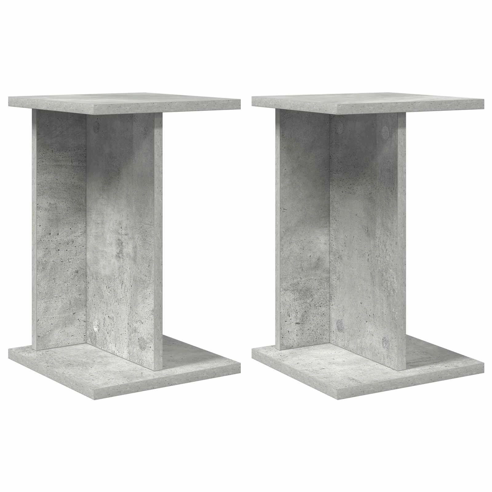 vidaXL Blumenständer Pflanzenständer 2 Stk. Betongrau 25 x 25,5 x 40,5 cm (2 St)