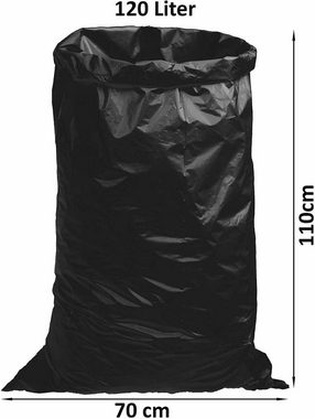 ROXUS Müllbeutel Müllsäcke 120L Müllbeutel, Gartensack,Abfallsack XXL 25 St./je Rolle, Zubehör für Mülleimer, extra stark