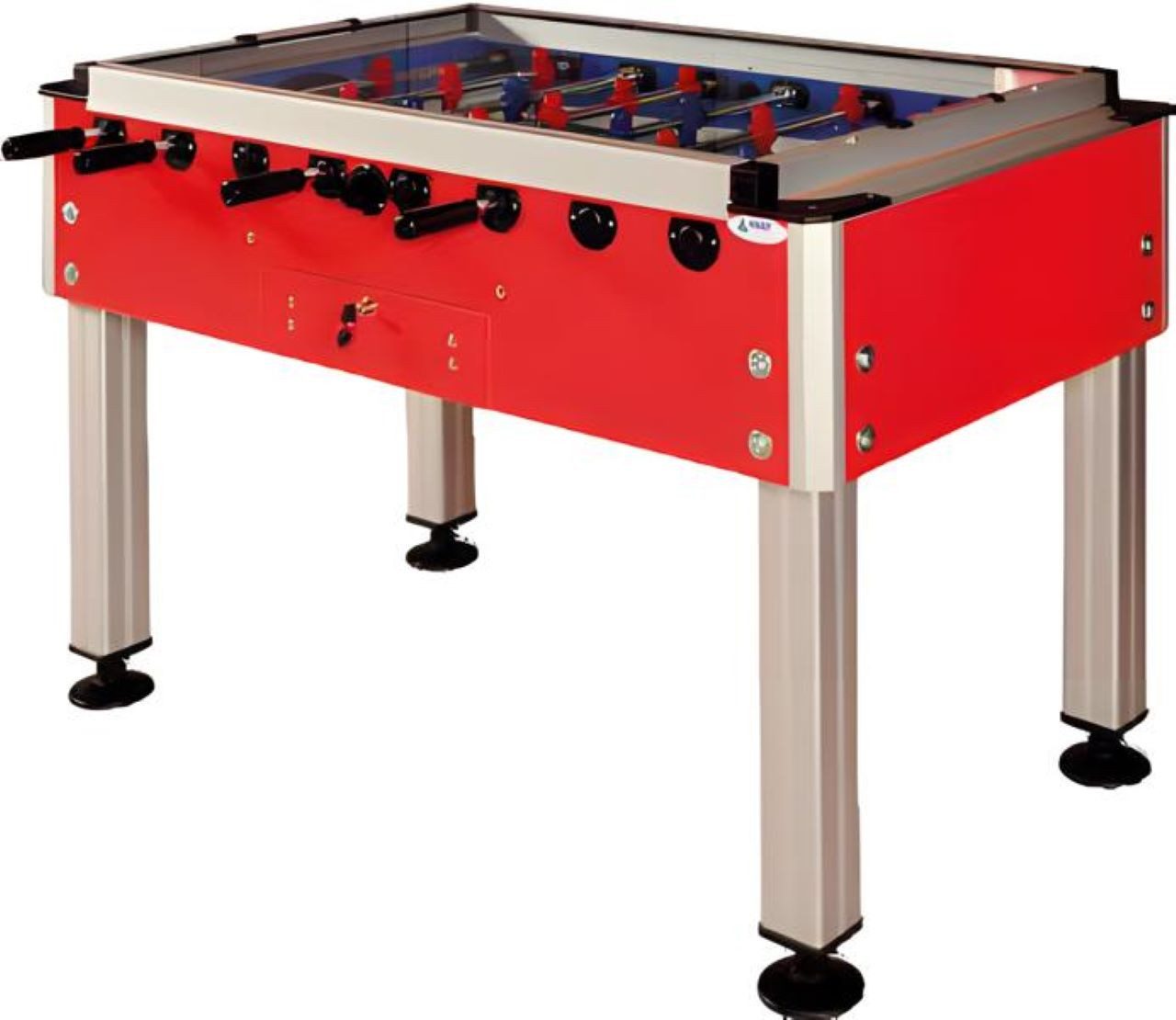Xlmoebel Kickertisch Robuster Tischfußballtisch mit ergonomischen Griffen, Robuster Tischfußballtisch mit ergonomischen Griffen
