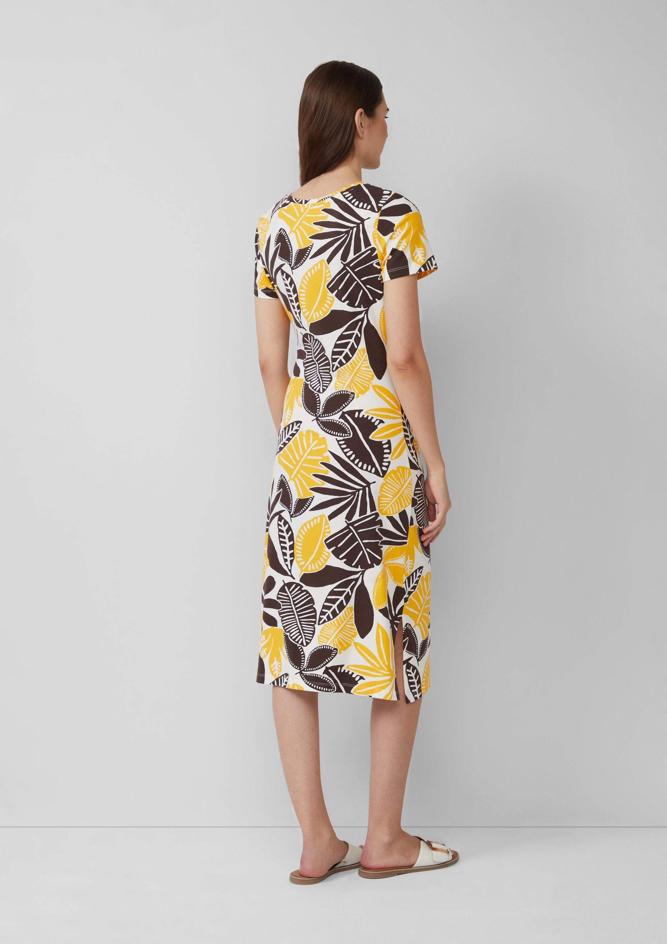s.Oliver Midikleid Kleid Jersey-Kleid mit Knotendetail