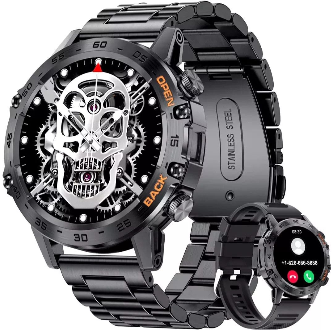 Lige Smartwatch Herren mit Telefonfunktion, 24/7 Herzfrequenz Smartwatch, IP68 Wasserdicht, bis zu 10 Tage Akkulaufzeit, 100+ Sportmodi