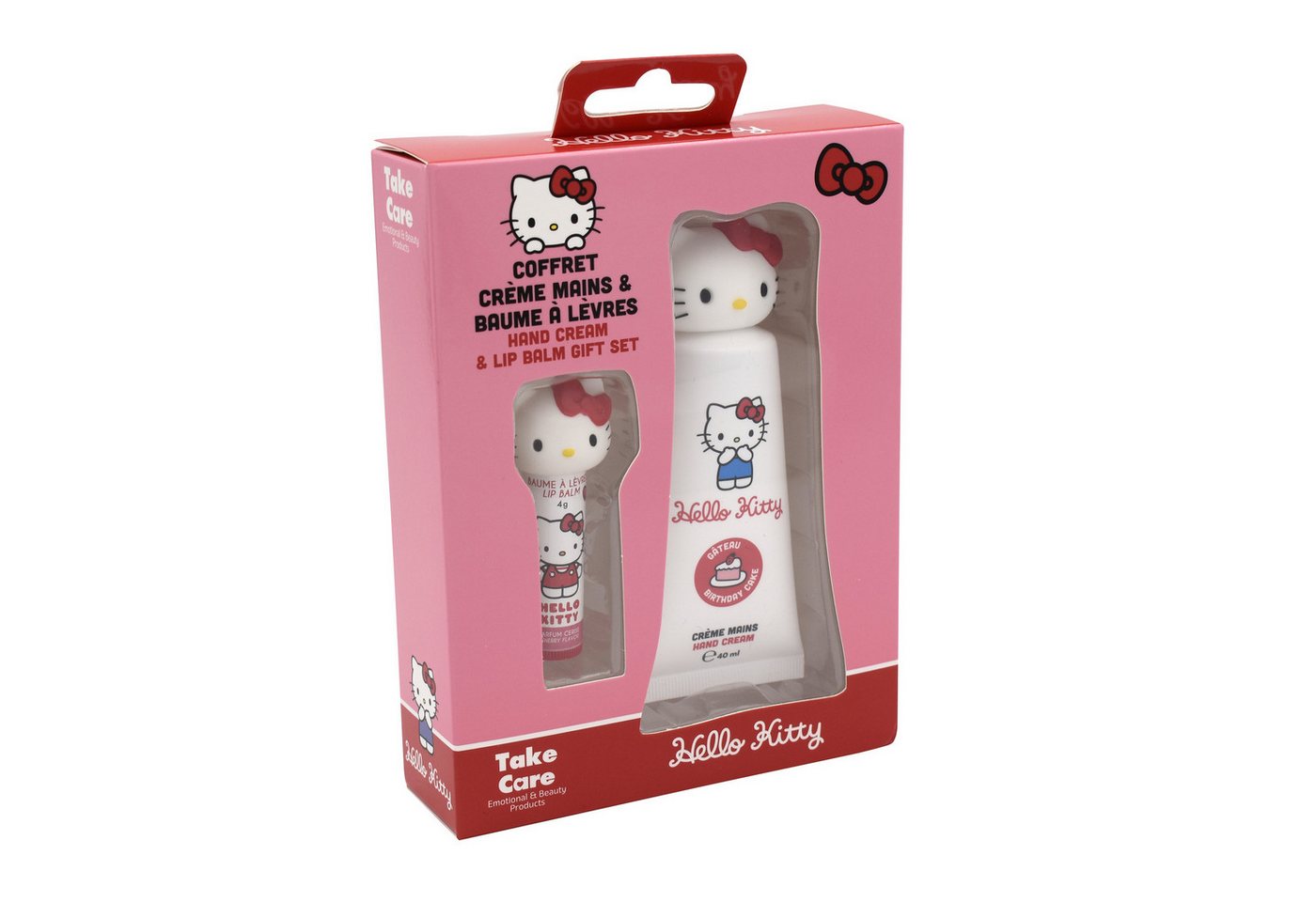 HF Home Flair Handpflege-Set 1x Hello Kitty Handpflege-Geschenkset mit Handcreme & Lippenbalsam, 1-tlg., Ultimatives Pflege-Duo!