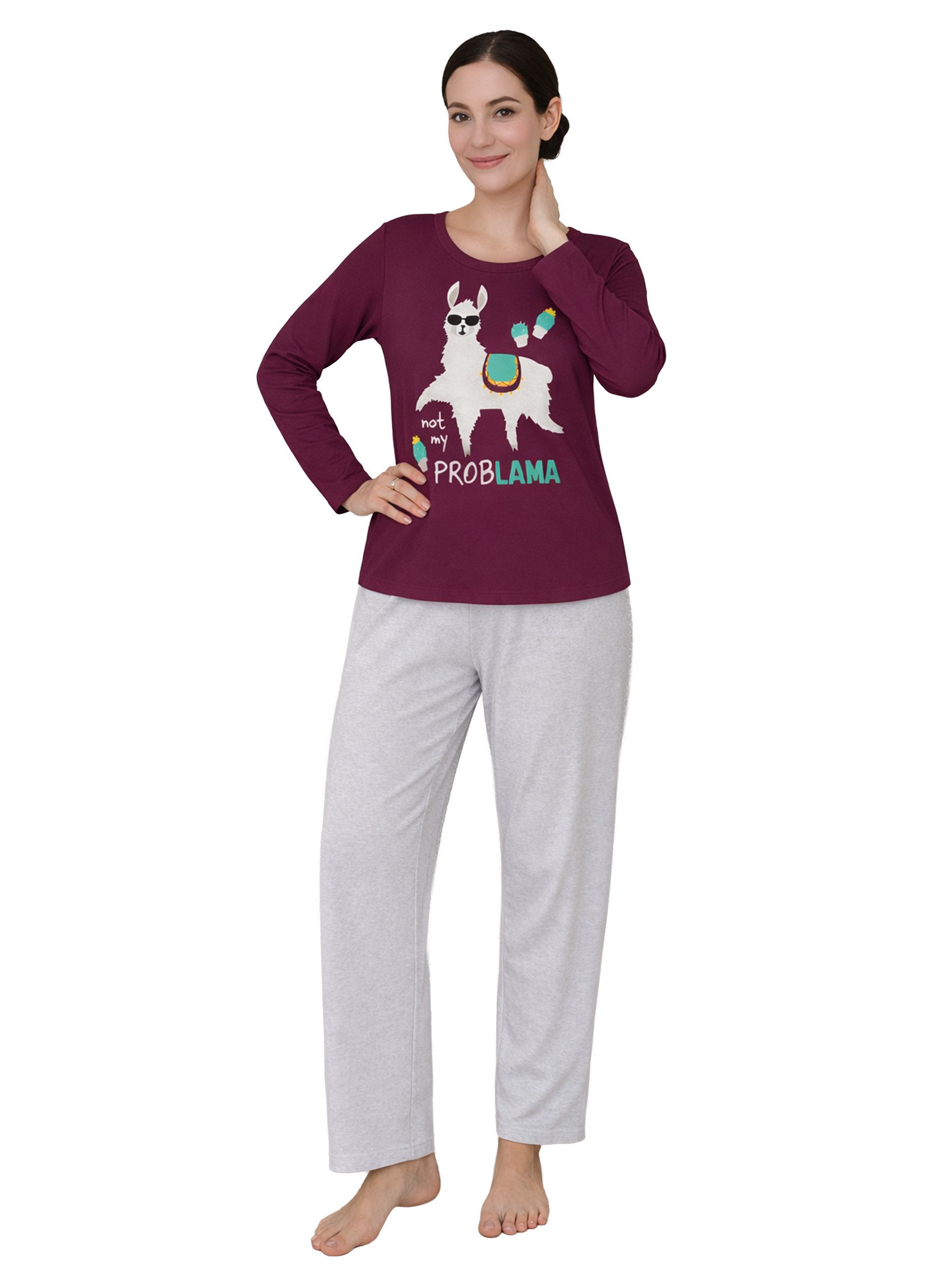 United Labels® Schlafanzug Not my ProbLAMA - Pyjama Set, langarm