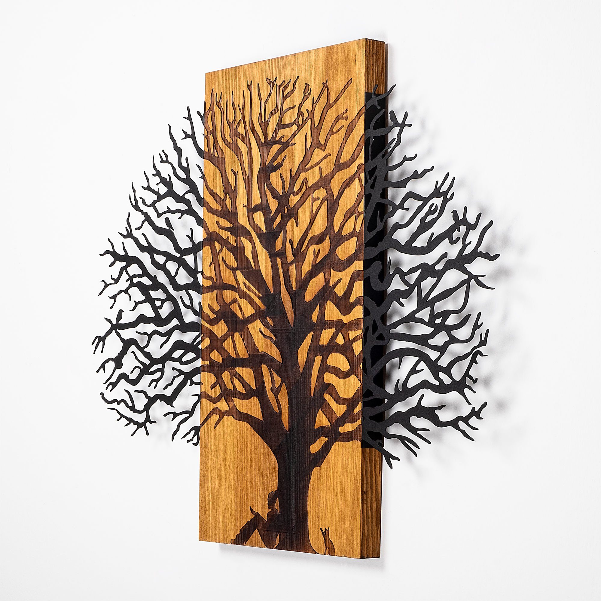 Wanddekoobjekt 50% WOODEN (Thickness: 3 cm) / METAL (Thickness: 1,5 mm), 58 x 75 cm