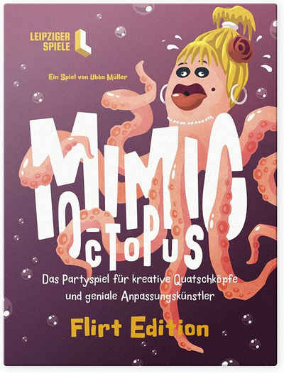 Leipziger Spiele Spiel, Partyspiel Mimic Octopus – Das kommunikative Partyspiel für Erwachsene und Jugendliche (Flirt Edition)