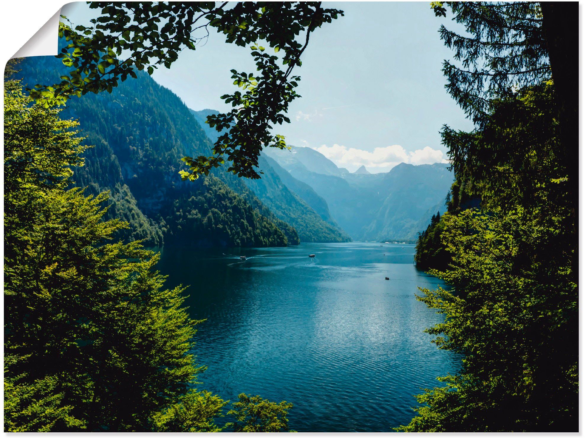 Artland Wandbild Malerwinkel Königssee- Alpen, Berge (1 St), als Leinwandbild, Poster in verschied. Größen