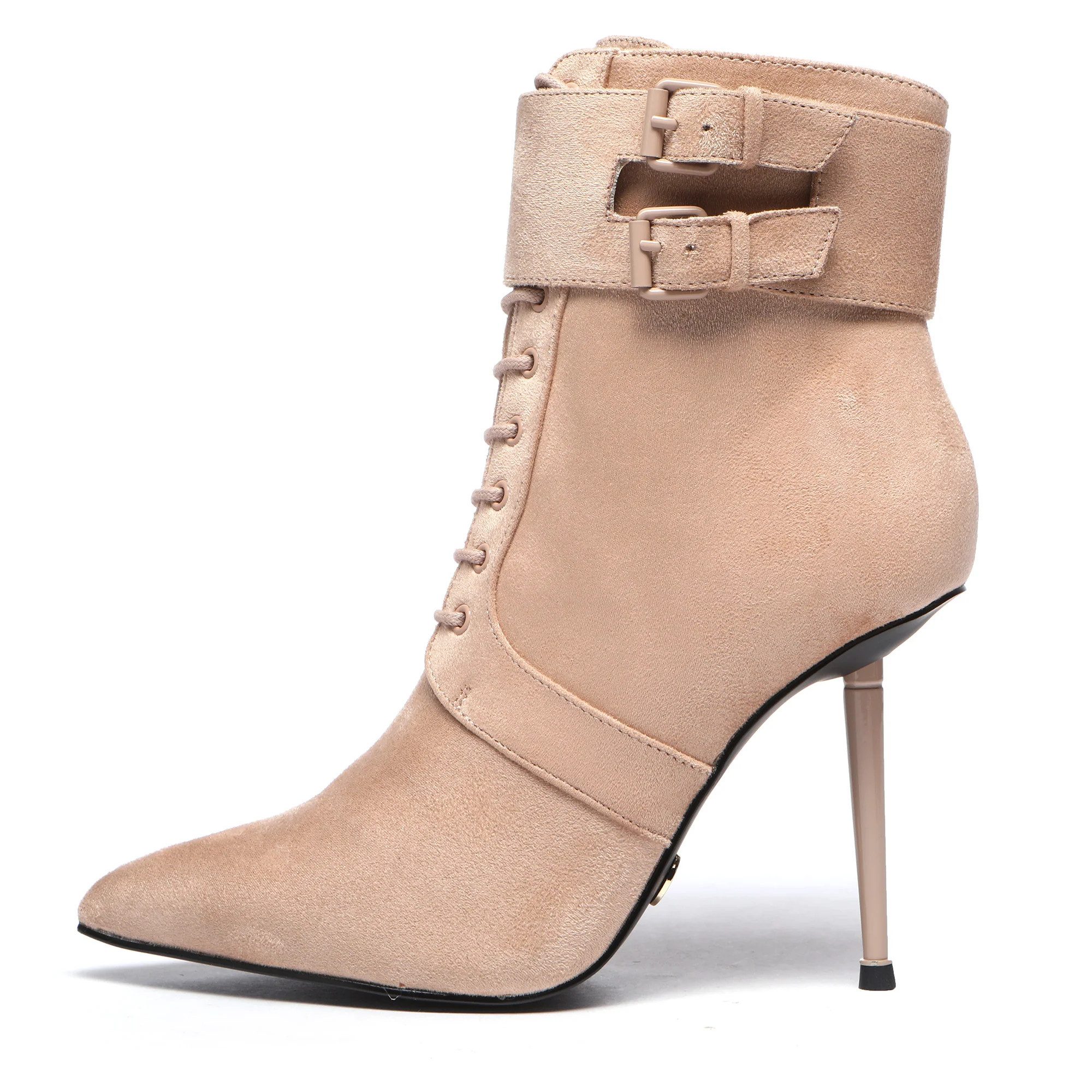 Giaro LESSORA High-Heel-Stiefelette 10 cm Absatzhöhe, Ankle Boots, Veloursleder