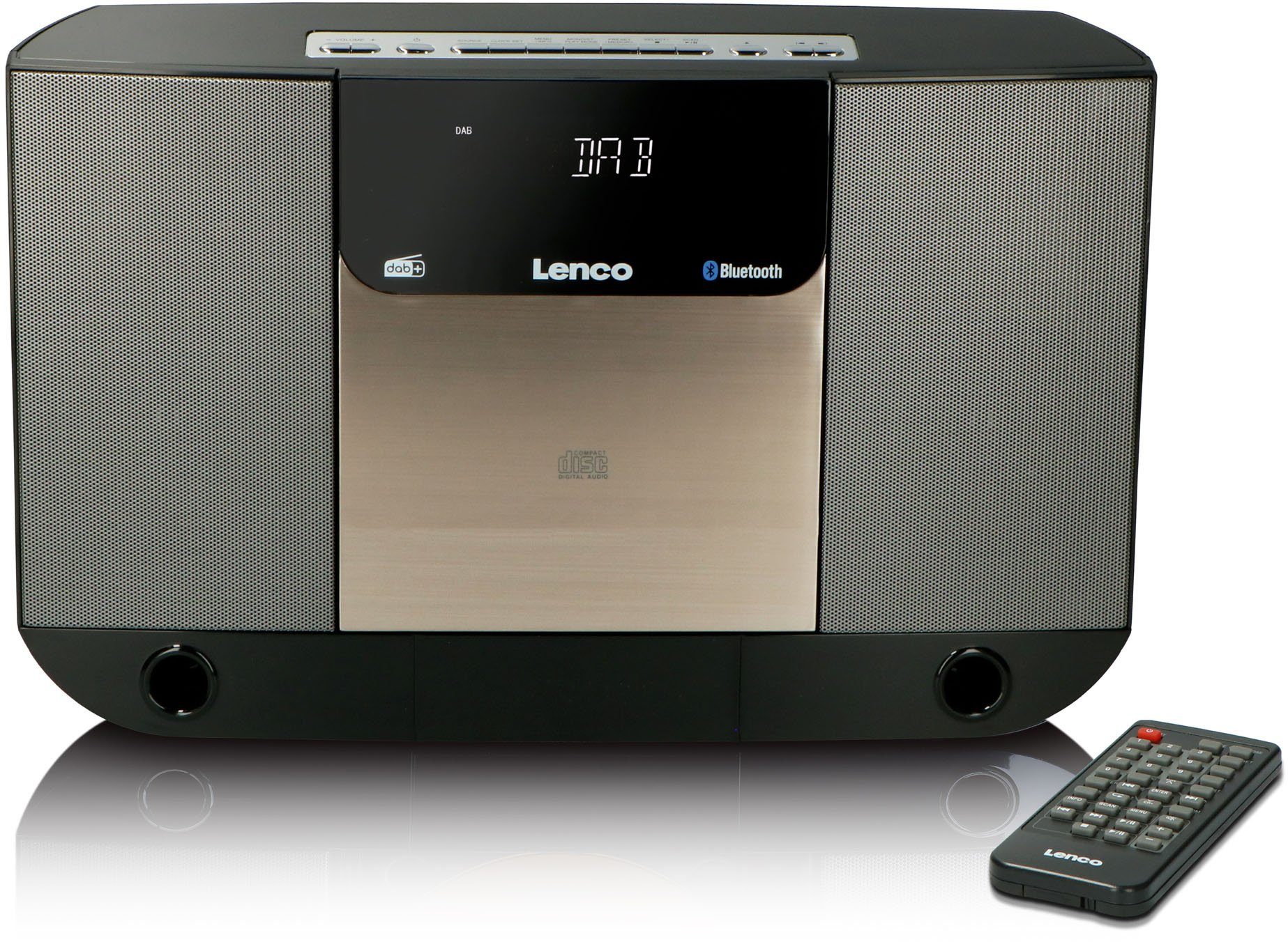 Lenco DAR-045BK Microanlage (Digitalradio (DAB), 10 W, mit CD DAB+ FM-Radio  und Bluetooth)