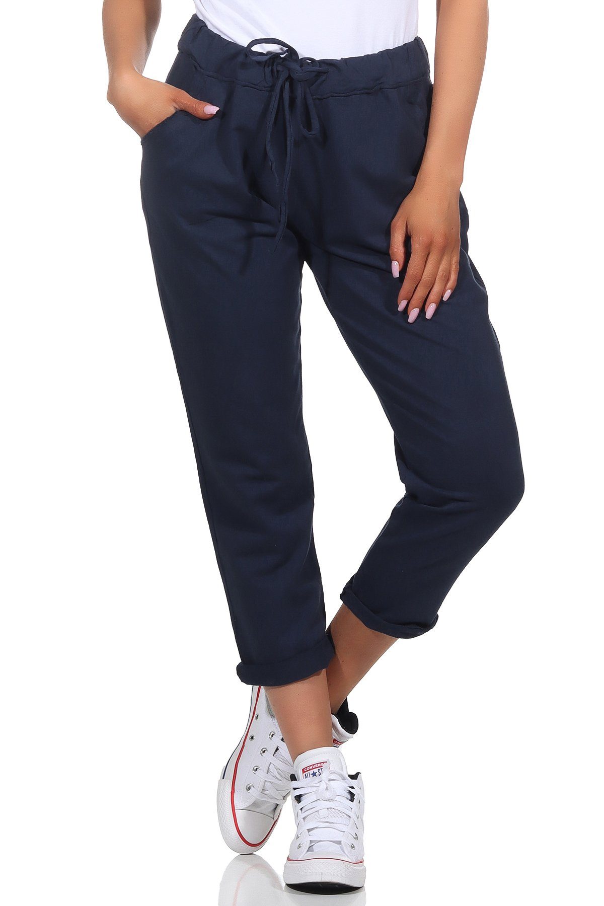 CLEO STYLE Jogginghose Damen Jogginghose 3569 36-40 Dunkelblau günstig online kaufen