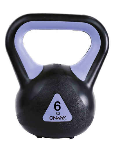 OnWay Kettlebell »OnWay Kugelhantel Fitness Toning Kettlebell 6kg OW1409-6RD«, (Nein), Vinylbeschichteter Zement