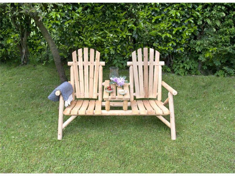 bellavista - Home&Garden® Gartenbank Gemütlichkeit trifft Nachhaltigkeit - Gartenbank "Timber" (1-St), mit integriertem Tisch, 154,5x83x104cm, 100% FSC® chinesische Tanne