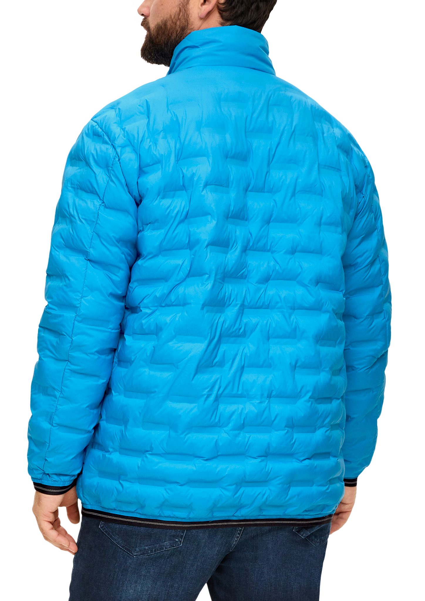 Jacke Outdoorjacke mit Reißverschlusstaschen türkis Applikation s.Oliver