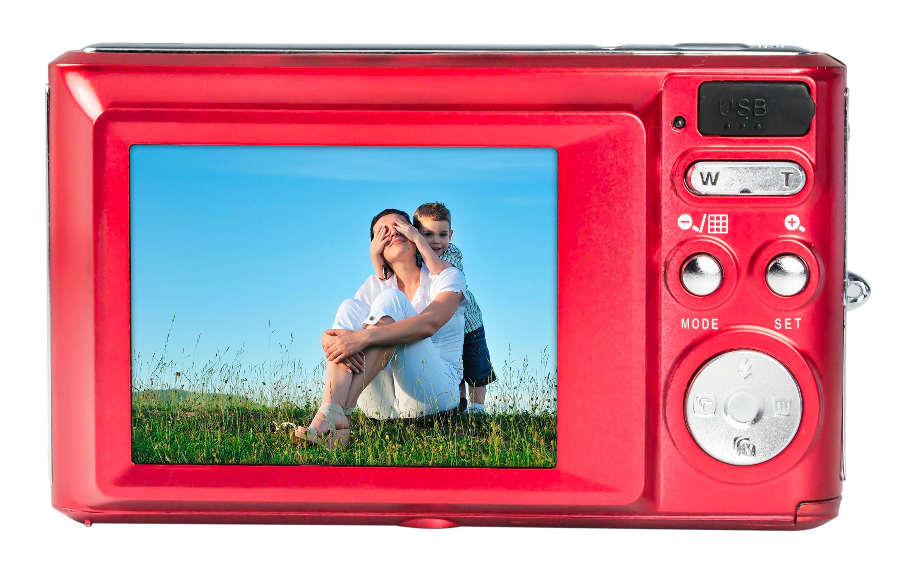 AgfaPhoto DC5200ROUGE Kompaktkamera (CMOS-Sensor, 21 Megapixel, 720p Videoaufnahmen, Kompakt)