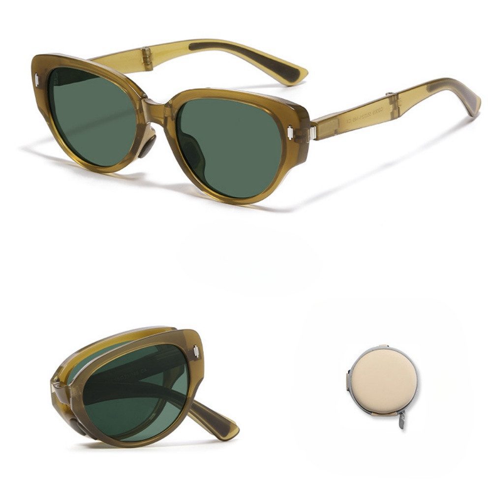 PACIEA Sonnenbrille Cat Eye Kompakt Faltbar Leicht UV Schutz Outdoor Blendfrei