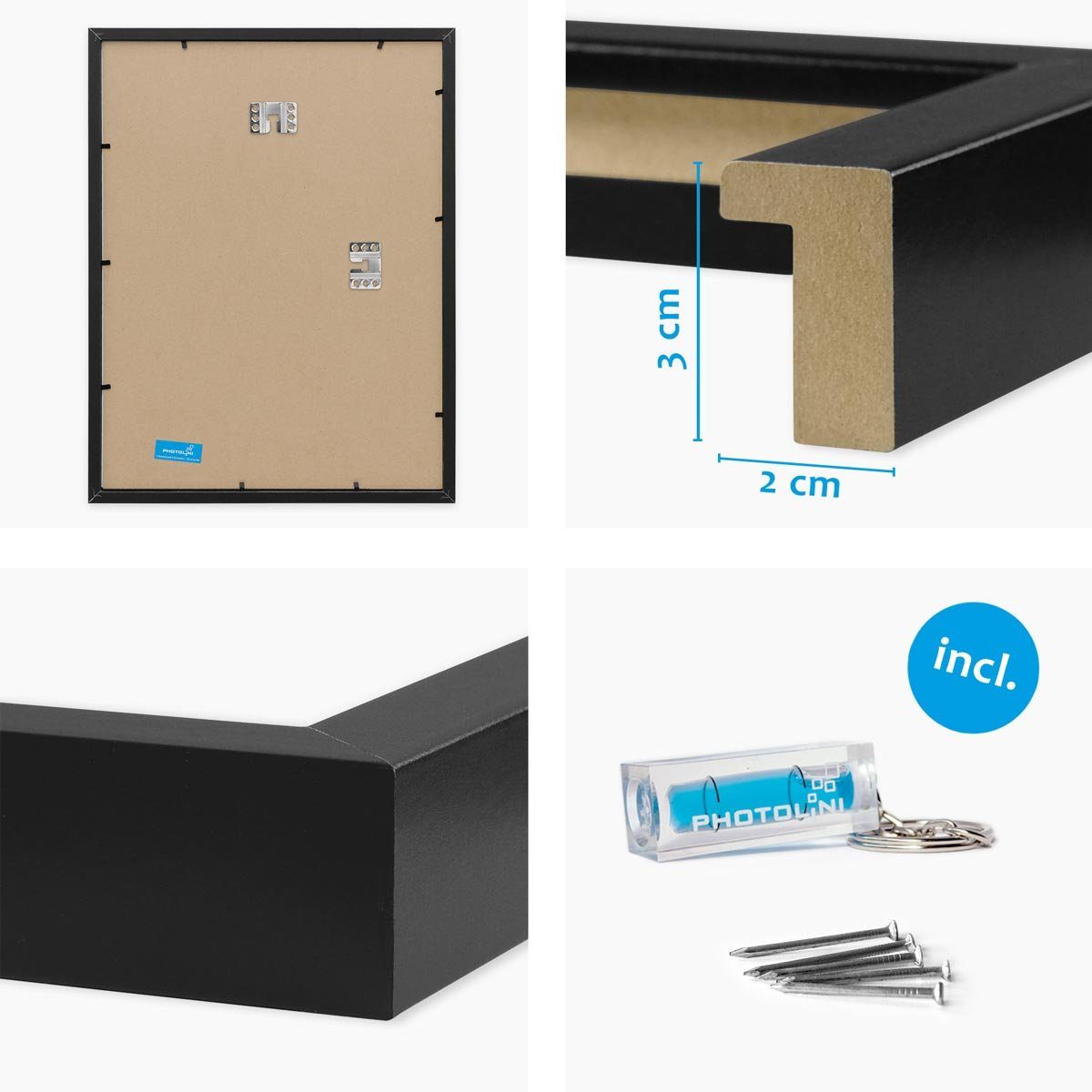 PHOTOLINI Bilderrahmen 2er Set 3D-Rahmen mit günstig online kaufen