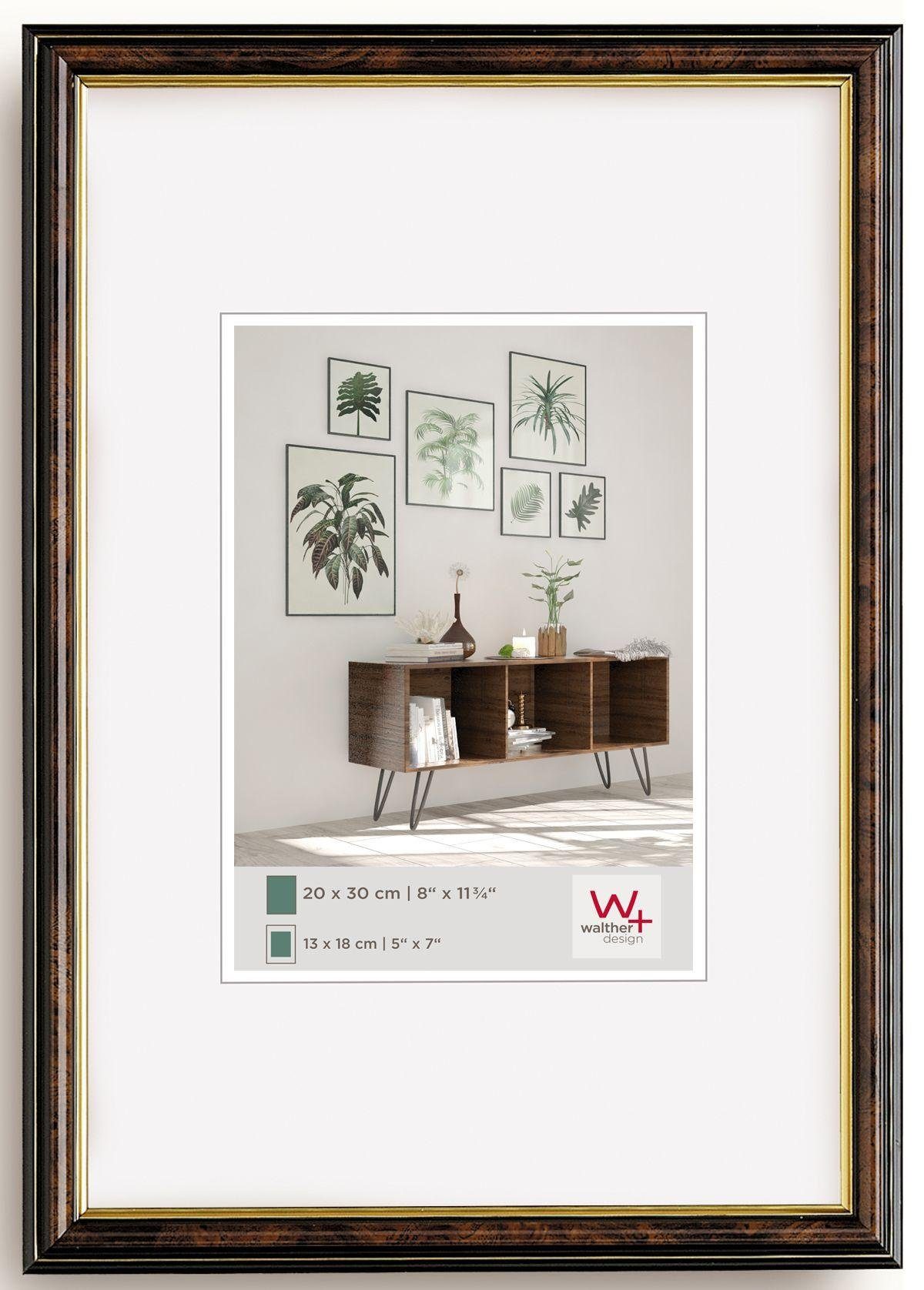 Walther Bilderrahmen Kunststoffrahmen JD130N Smell 21x30cm nussbaum