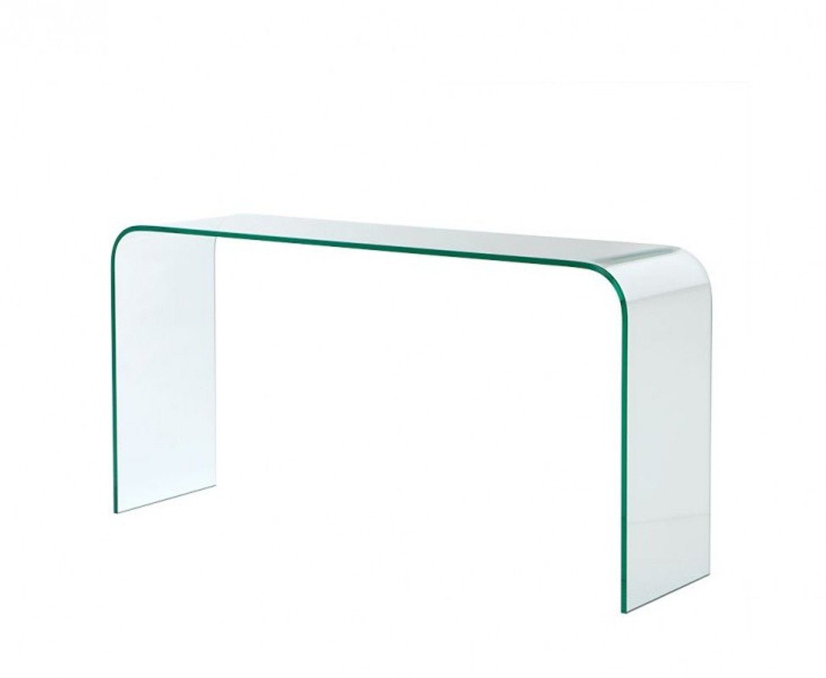 Casa Padrino Beistelltisch Luxus Art Deco Glas Konsole 150 x 40 x H. 76 cm - Luxus Kollektion