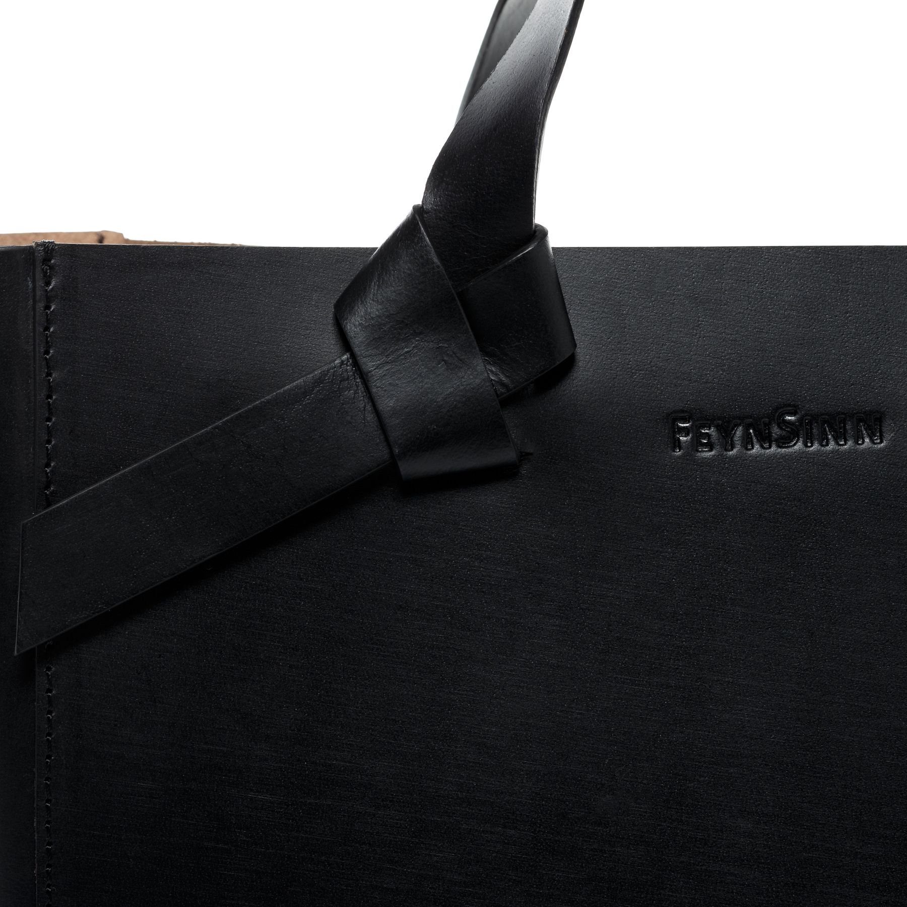 FEYNSINN Umhängetasche echt Leder Weekender groß Ledertasche schwarz ELIN, Shopper echt Leder Damen, Henkeltasche, Schultertasche schwarz