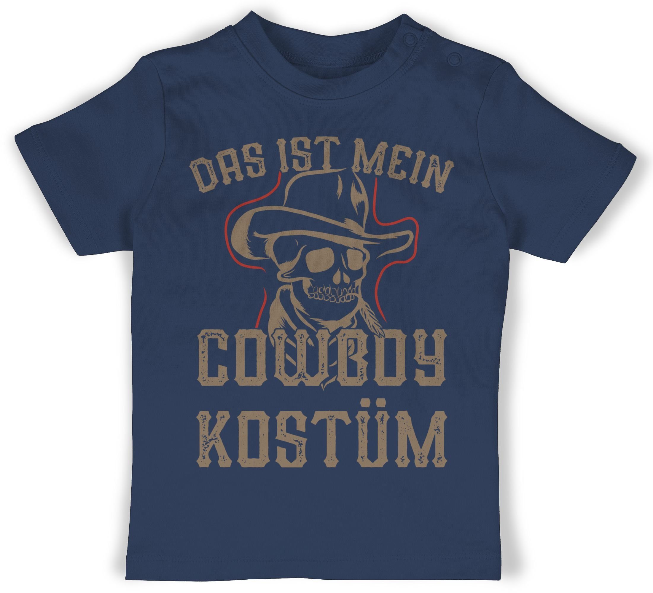Shirtracer T-Shirt Das ist mein Cowboy Kostüm - Skull Karneval & Fasching 2 Navy Blau