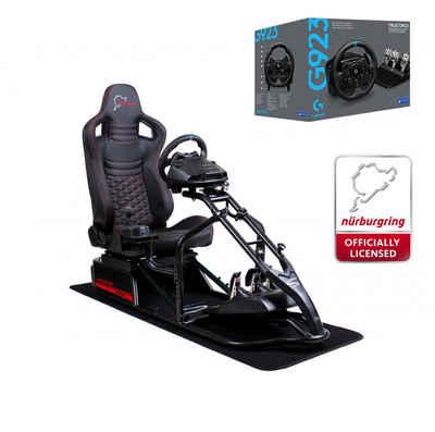 Speedmaster »Speedmaster Pro Schwarz - Nürburgring Edition Carbonfaser Optik - Logitech G923 Bundle« Gaming-Controller