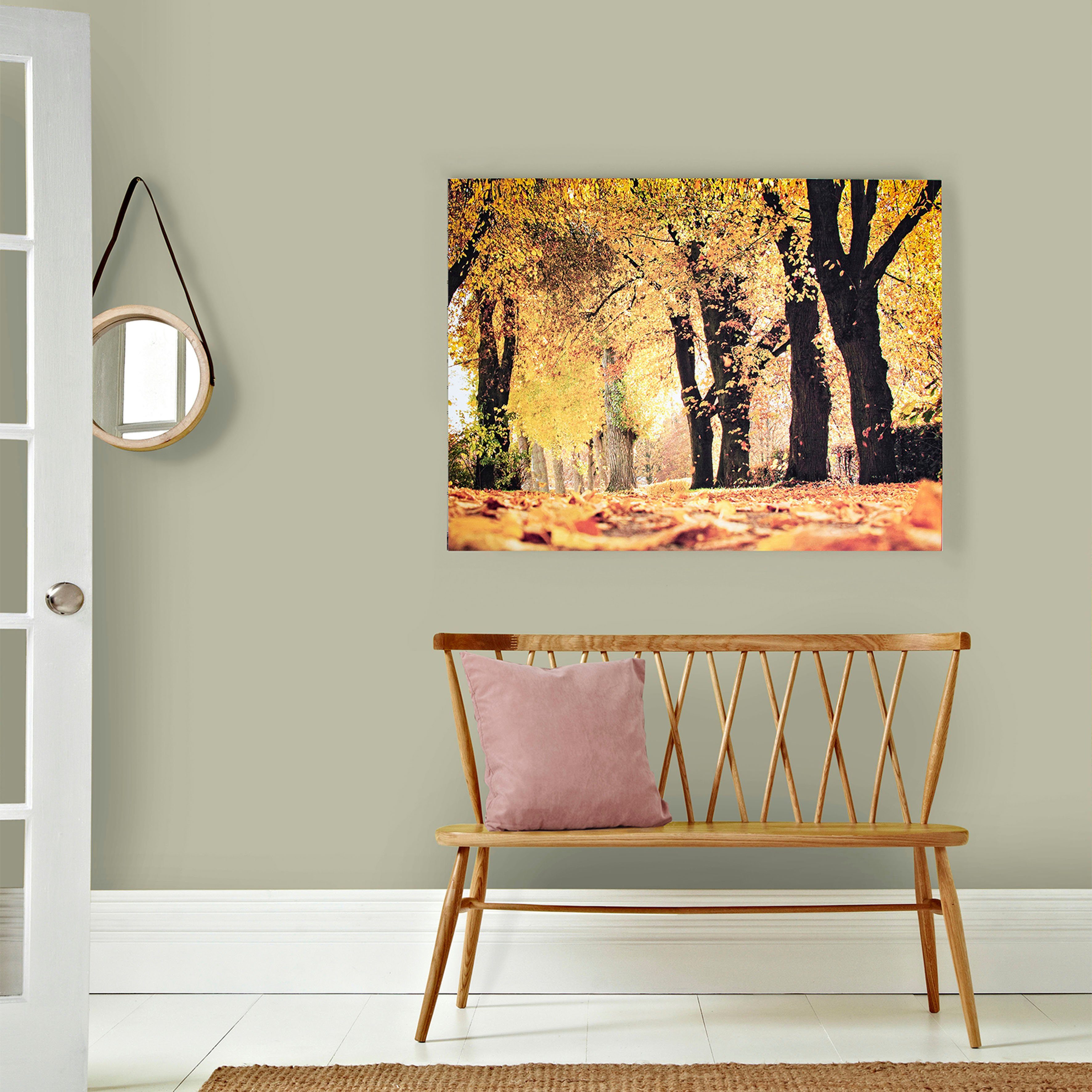 Art for the home Leinwandbild Art for the Home Leinwandbild Herbst - 100x75cm, Bäume (Packung, 1 St)