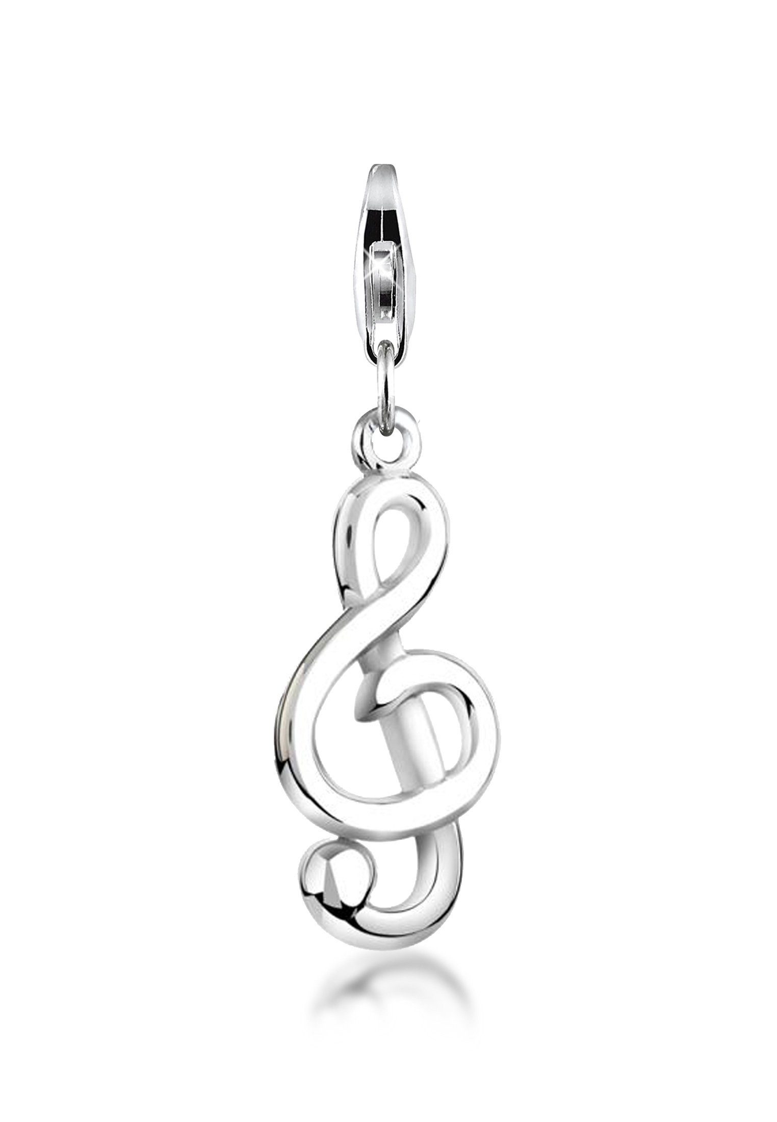 Nenalina Charm-Einhänger Notenschlüssel Anhänger Musik 925 Silber