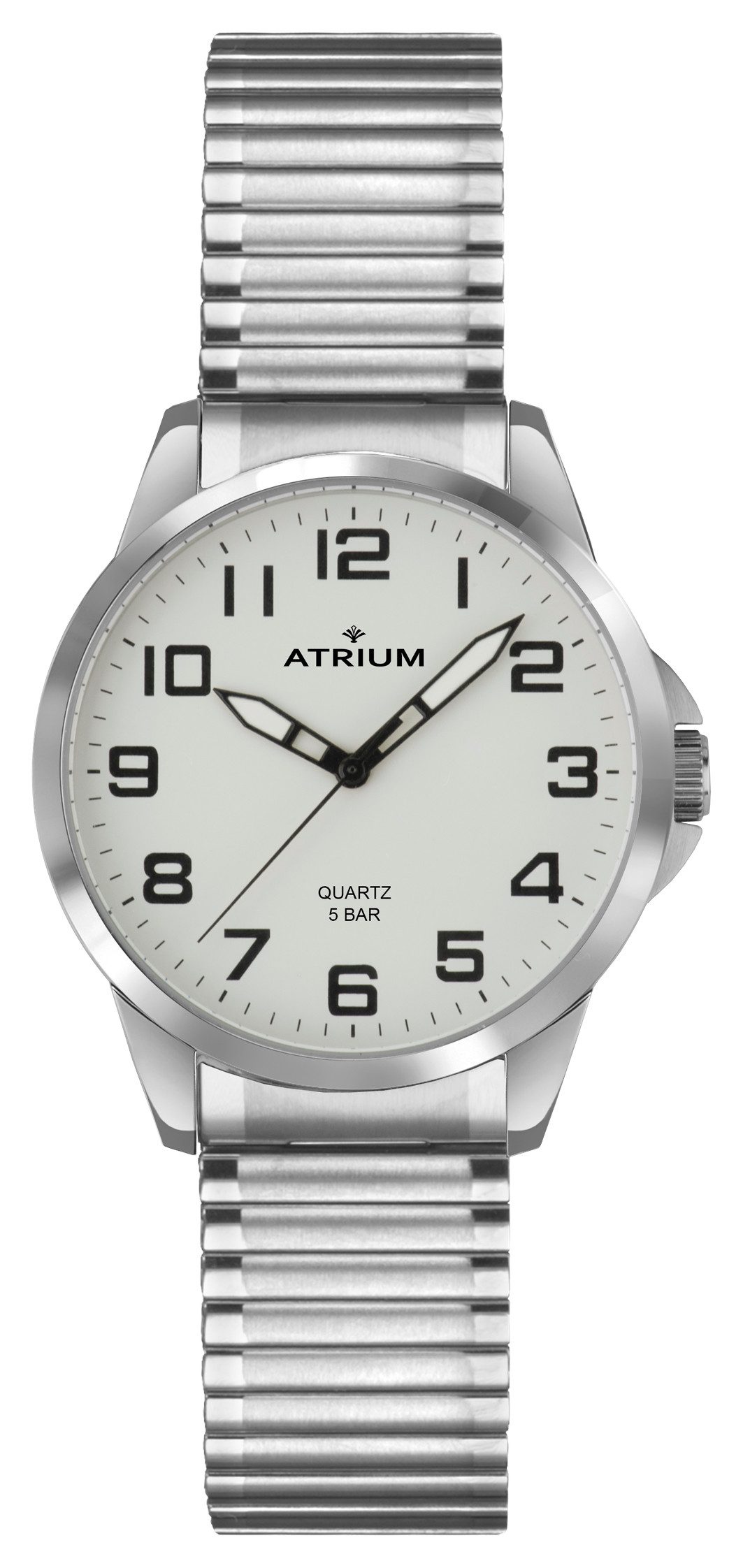 Atrium Quarzuhr A49-50 Damen Armbanduhr Zugband Stahl, analog klassisch schlicht modern deutlich Geschenk Ø 27 mm