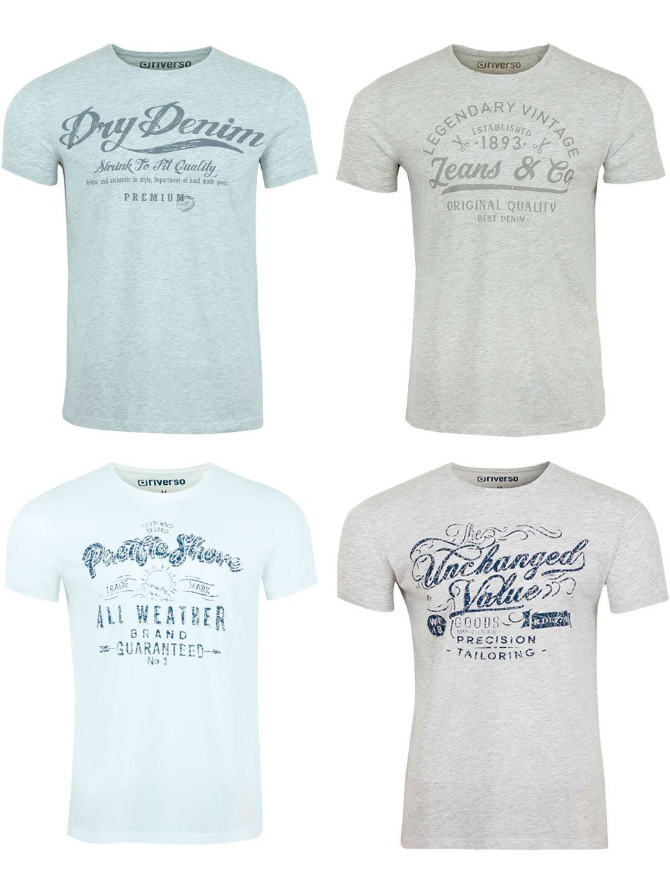 T-Shirt Herren Printshirt RIVLeon Regular Fit