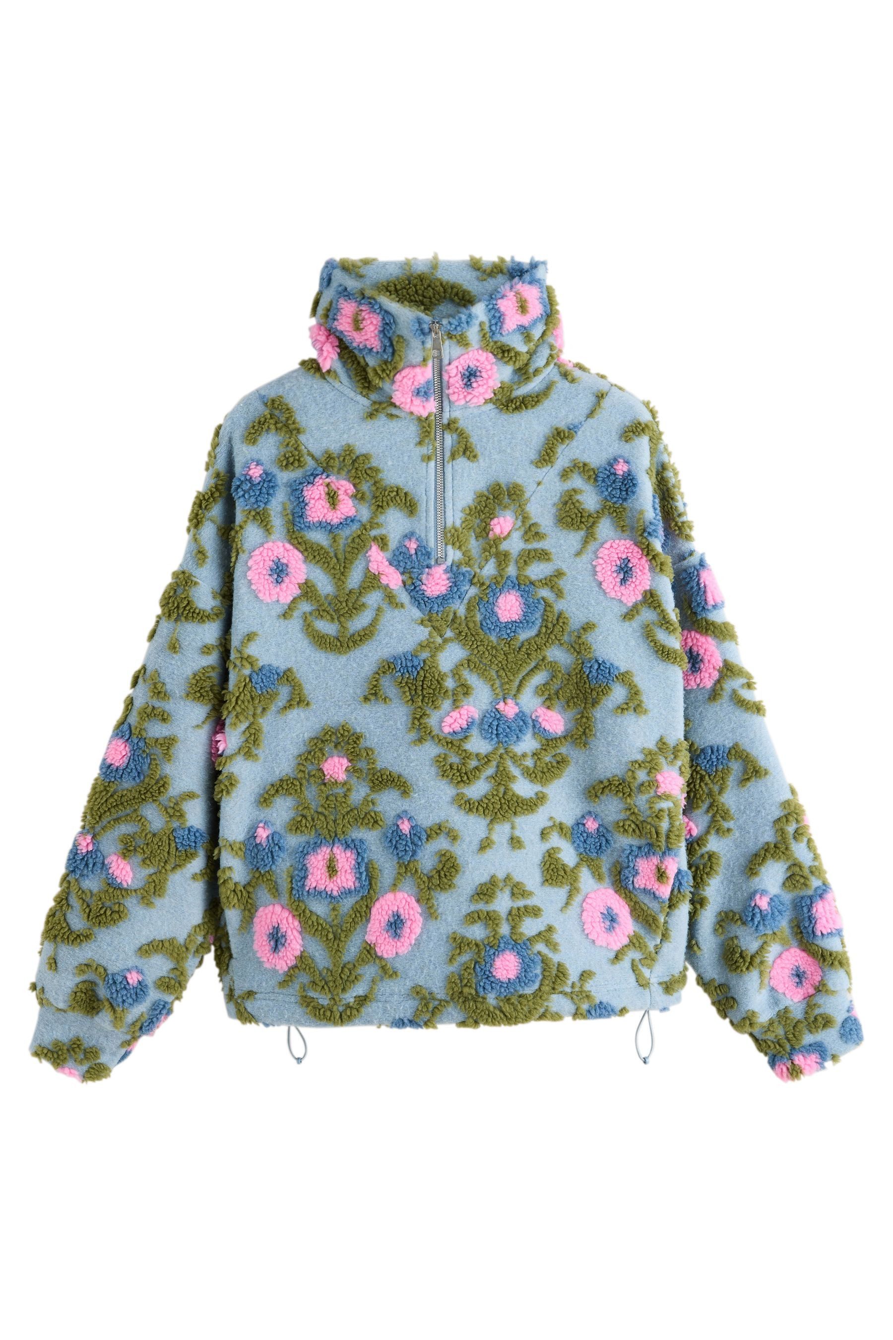 Next Fleecepullover National Trust x Next Borg-Fleece mit Viertel-RV (1-tlg)