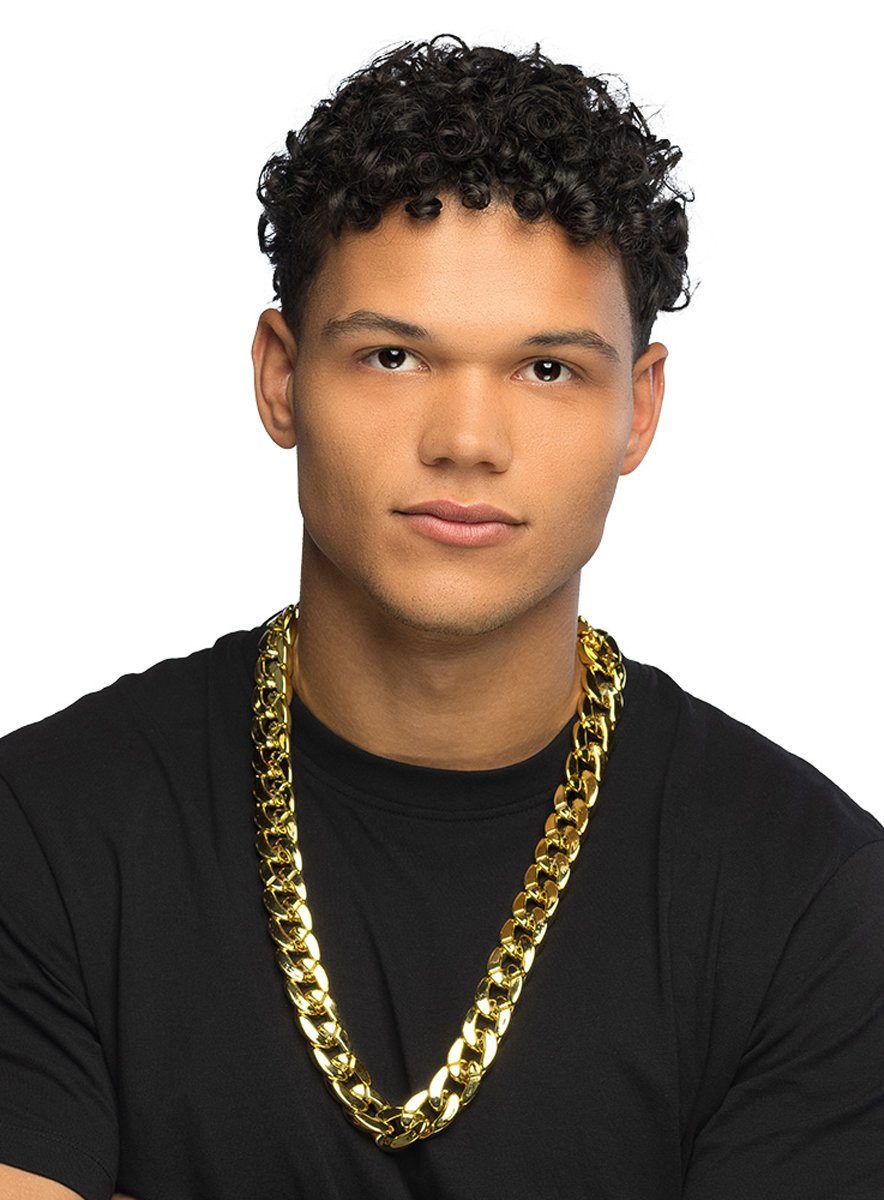 Boland Kostüm Dicker Macker Goldkette, Kunstoffkette macht auf dicke Hose