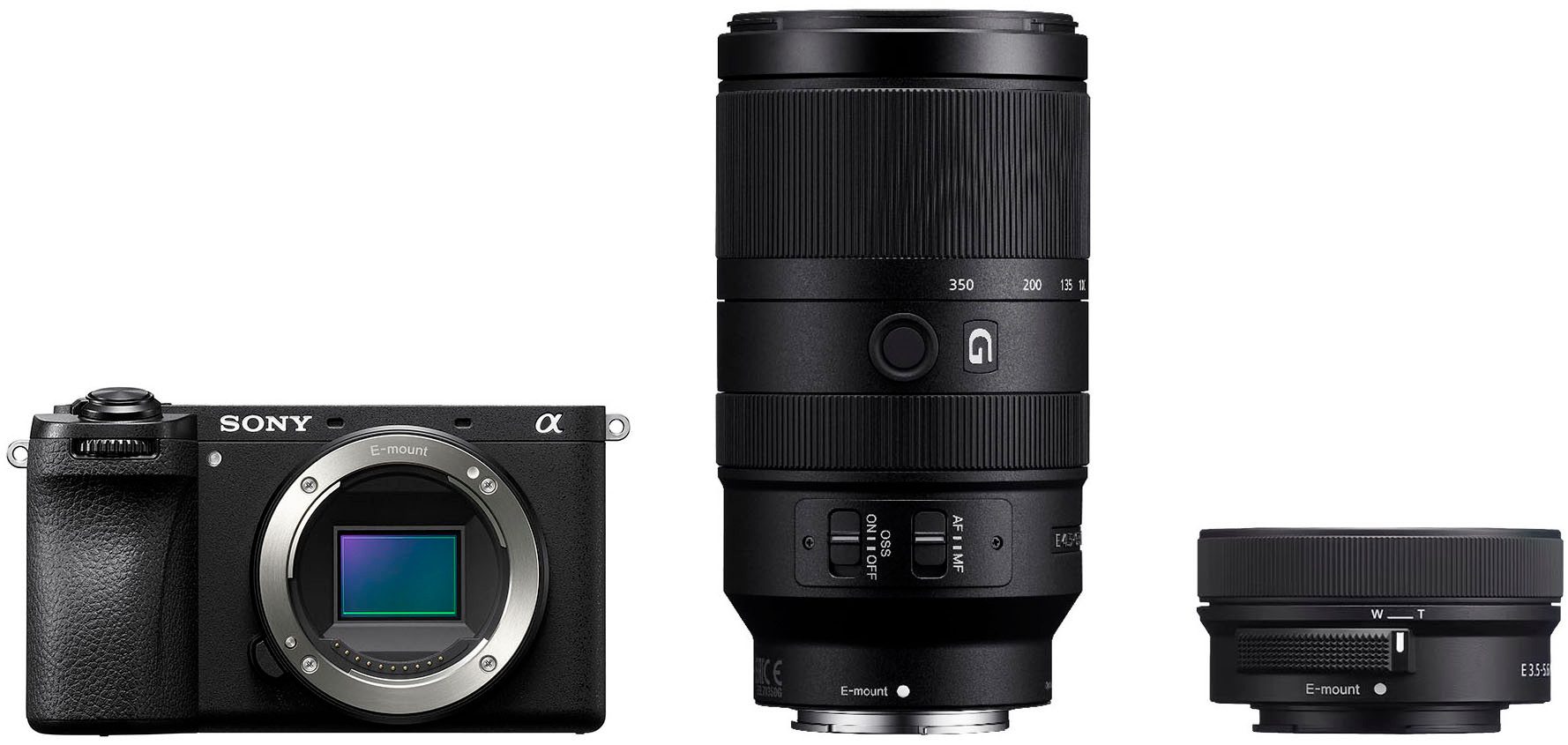Sony Alpha 6700 Systemkamera (E PZ 16–50mm F3.5–5.6 OSS, E 70–350mm F4.5–6.3 G OSS, 27 MP, WLAN (Wi-Fi), Bluetooth, Sony Alpha 6700G spiegellose APS-C-Kamera für Wildlife-Aufnahmen)