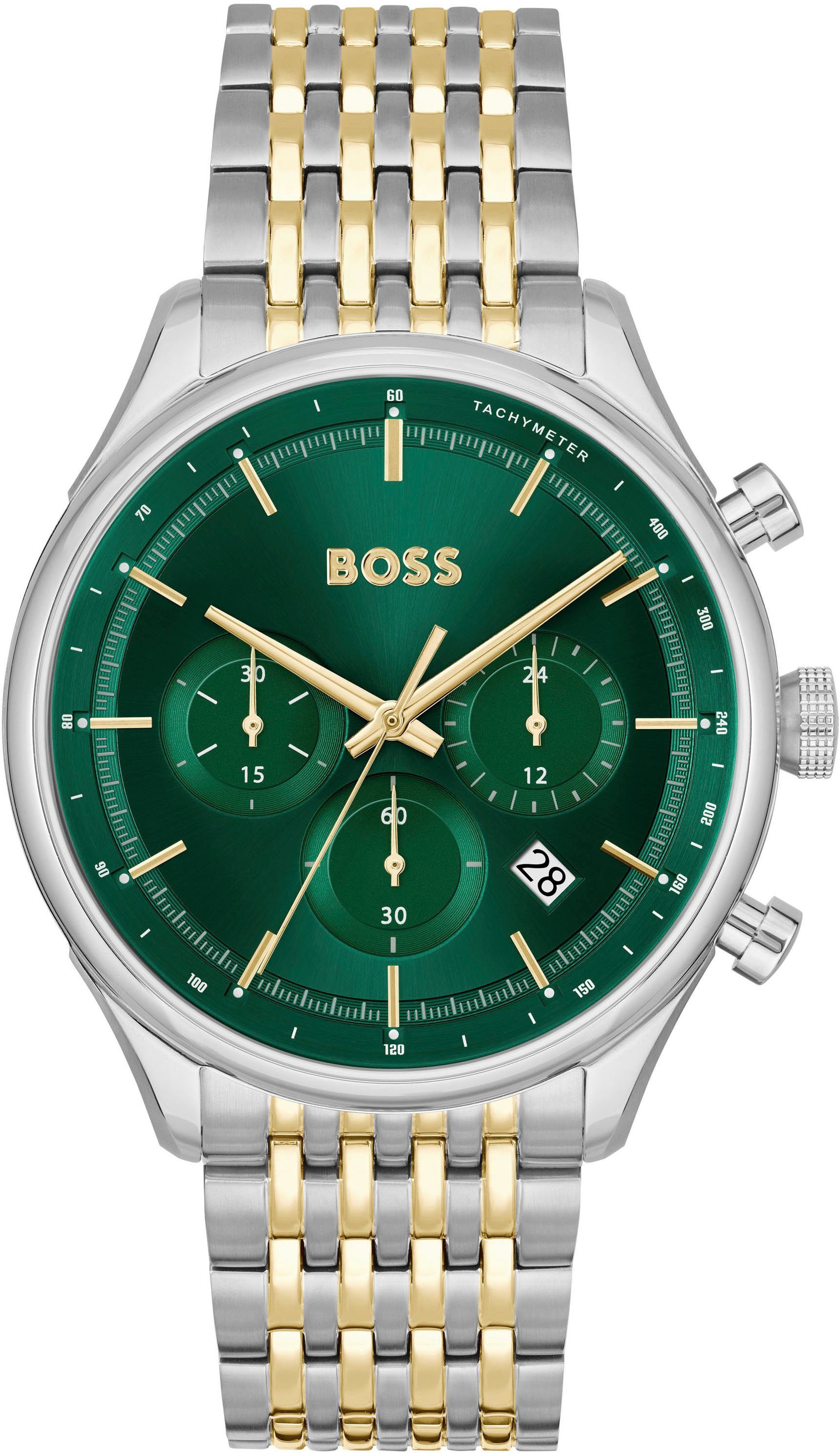 BOSS Chronograph GREGOR, 1514081, Quarzuhr, Herrenuhr, Armbanduhr, Stoppfunktion, Datum