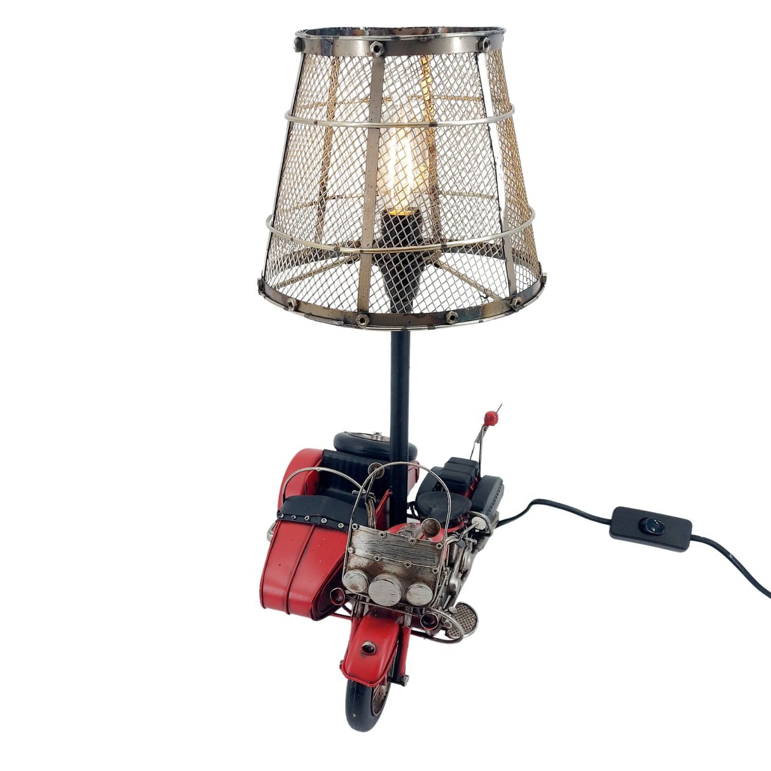 formano Tischleuchte Fahrzeug Lampen, nicht enthalten, mit Schalter, Rot, Motorrad, H: 35cm