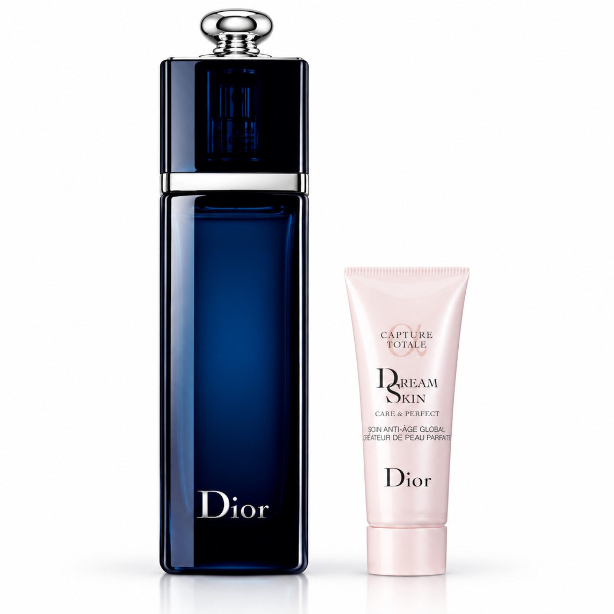 Dior Duft-Set Addict EdP 100 ml inkl. Capture Totale Dreamskin Care & Perfect 7 ml, 2-tlg., Exklusives Beauty-Duo aus Duft & Gesichtspflege