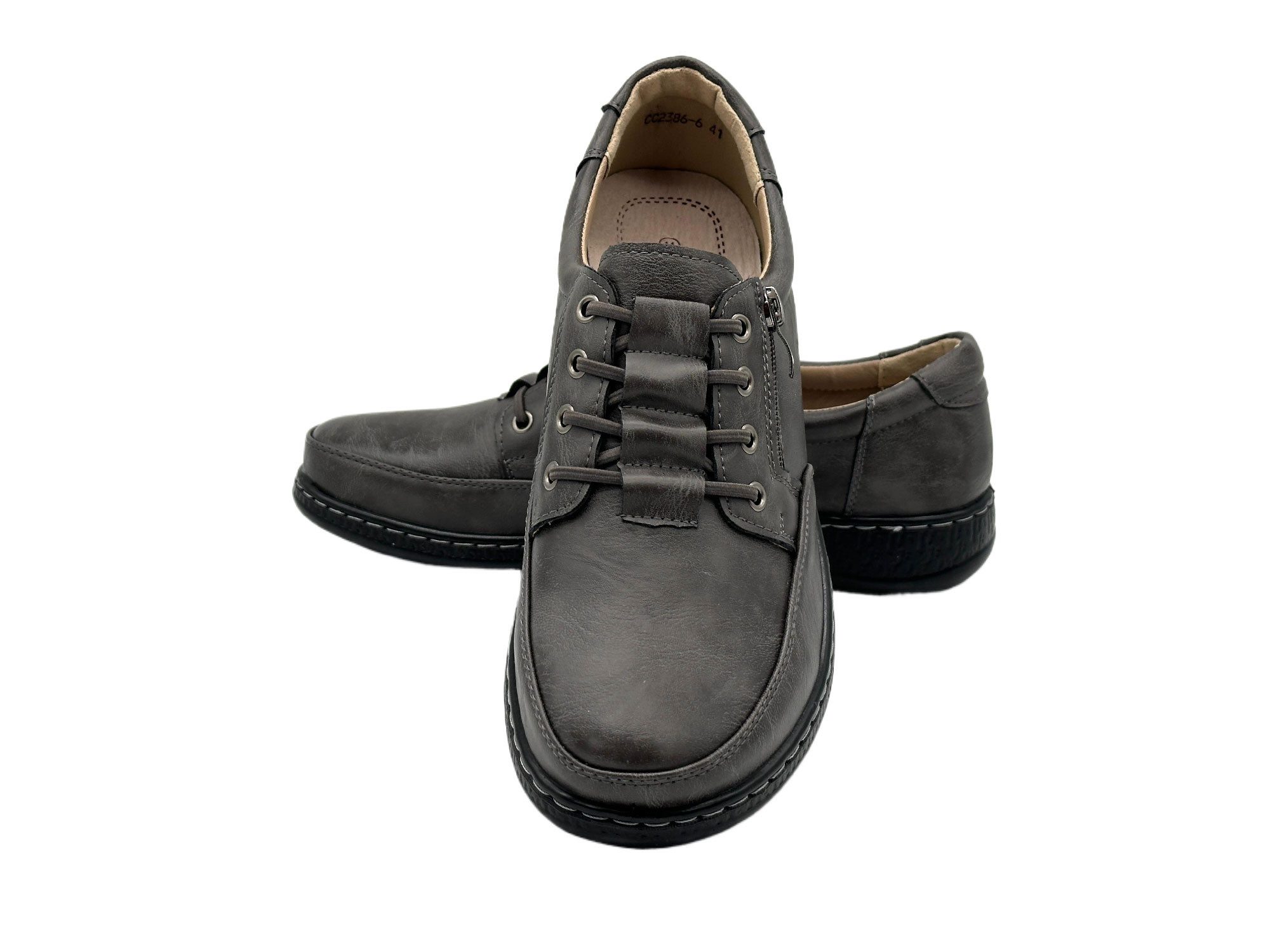 Nowaland Bequeme Slip-on Damen-Halbschuhe mit seitlichem Reißverschluss Slipper Bequeme Passform, leichtes Tragegefühl und unkompliziertes Anziehen
