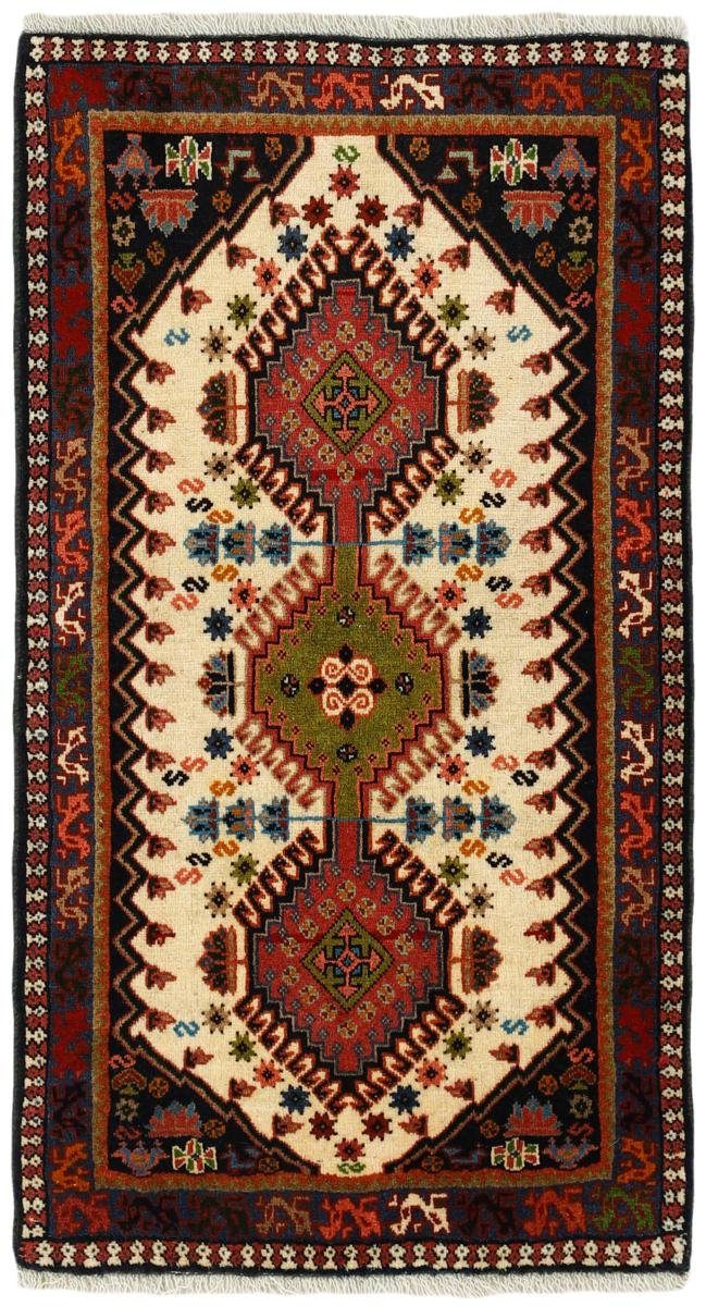 Orientteppich Yalameh 63x109 Handgeknüpfter Orientteppich / Perserteppich, Nain Trading, rechteckig, Höhe: 12 mm | Kurzflor-Teppiche