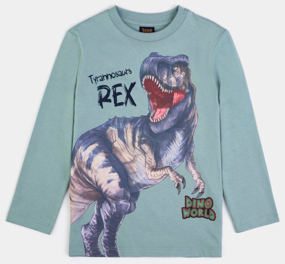 Dino World Langarmshirt Dino World Dinosaurier T-Rex Langarmshirt iceberg green (1-tlg)