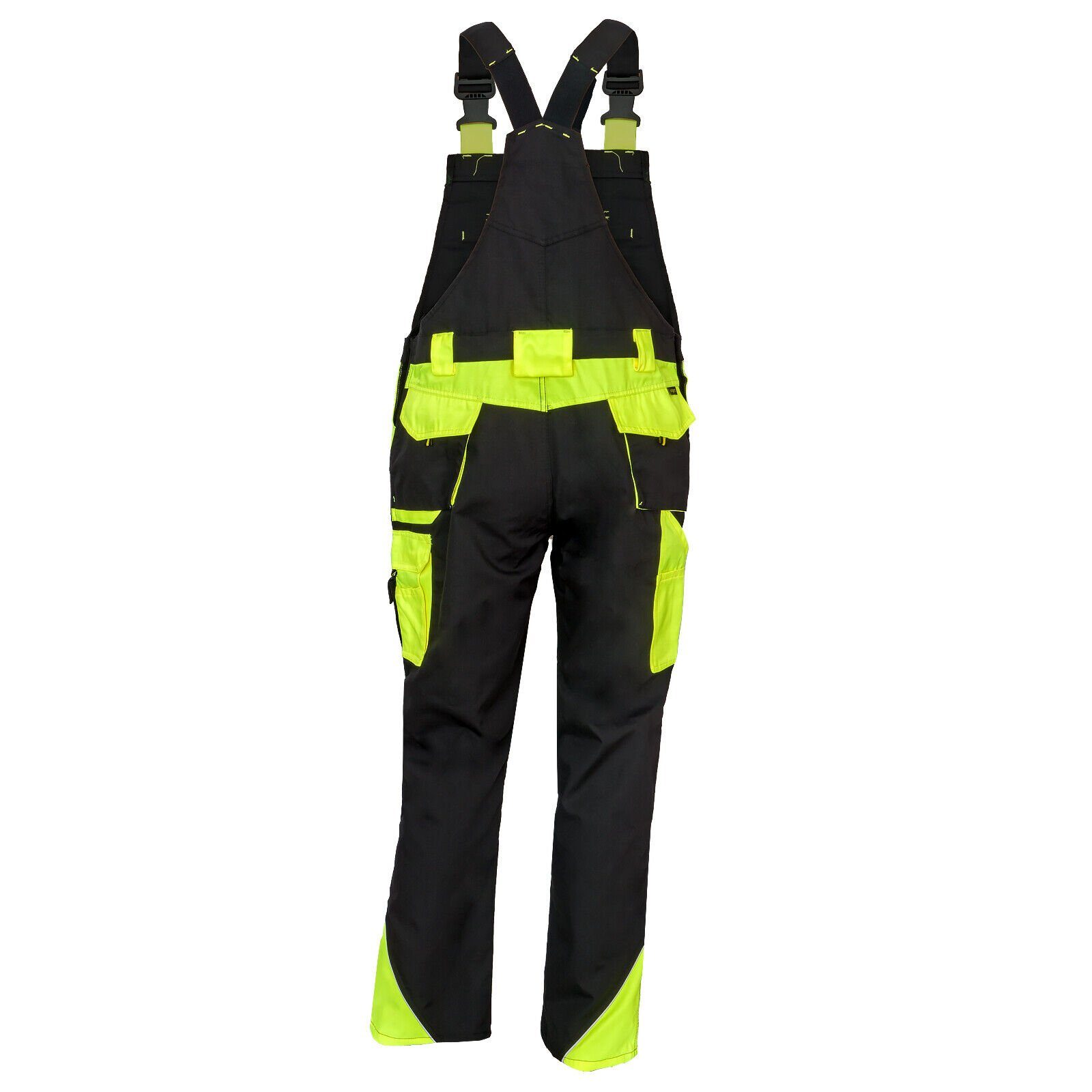 Urgent Arbeitslatzhose Arbeitslatzhose Berufshose Bauarbeiter Latzhose Warnhose Gelb Cargo