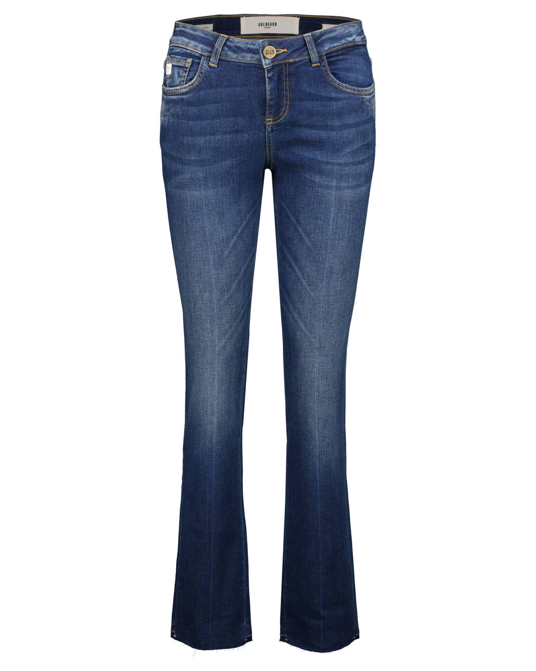 Goldgarn 5-Pocket-Jeans Damen Jeanshose ROSENGARTEN FLARE (1-tlg)