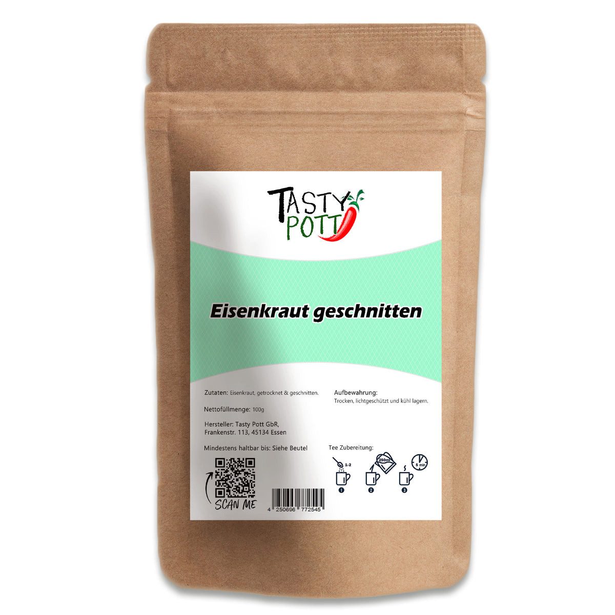 Tasty Tasty Pott Eisenkraut geschnitten Beutel, 1 er 100 g