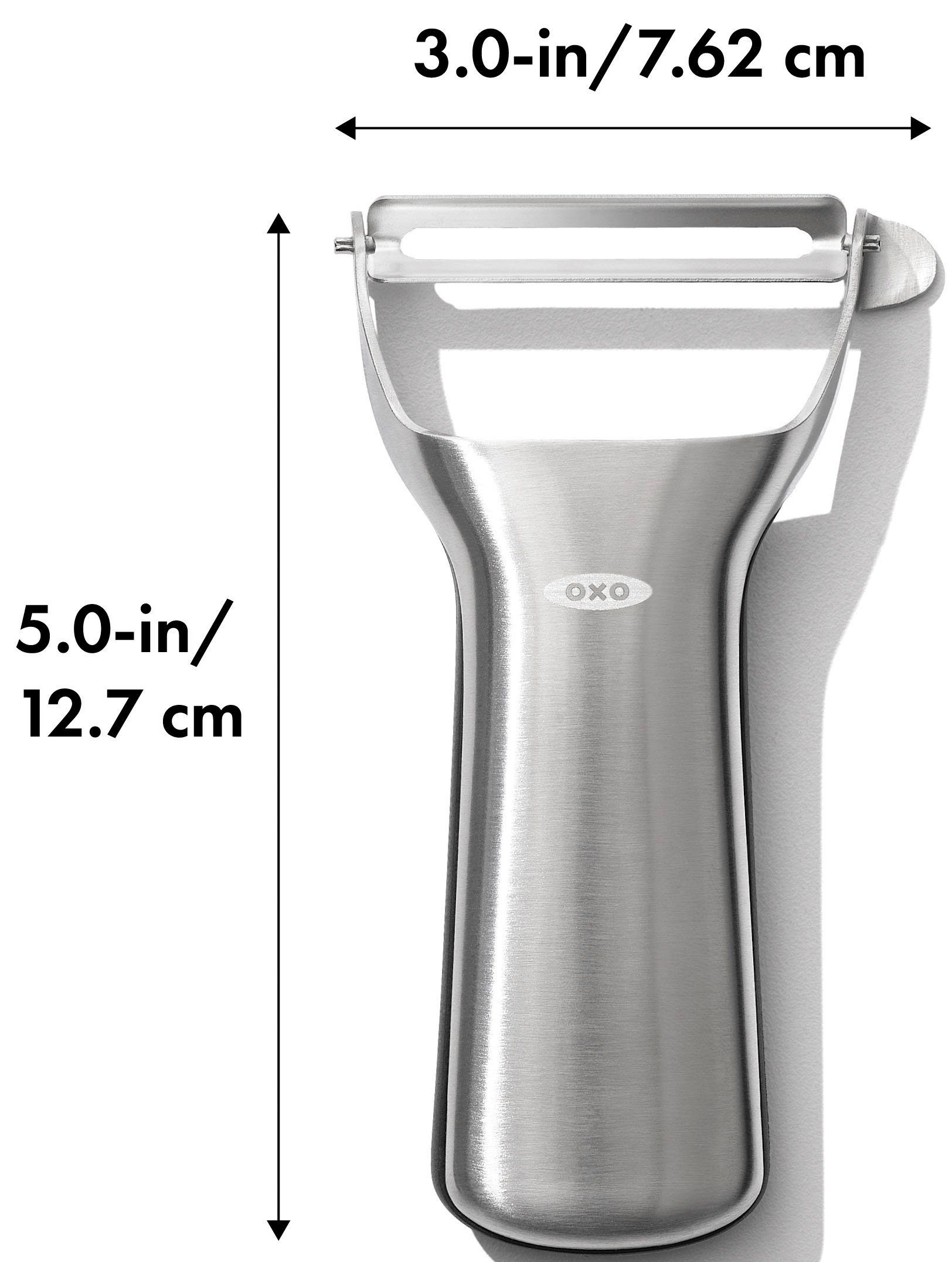 OXO SteeL Kartoffelschäler, integrierte Kartoffelaugenentferner, Edelstahl – Bild 4 von 5