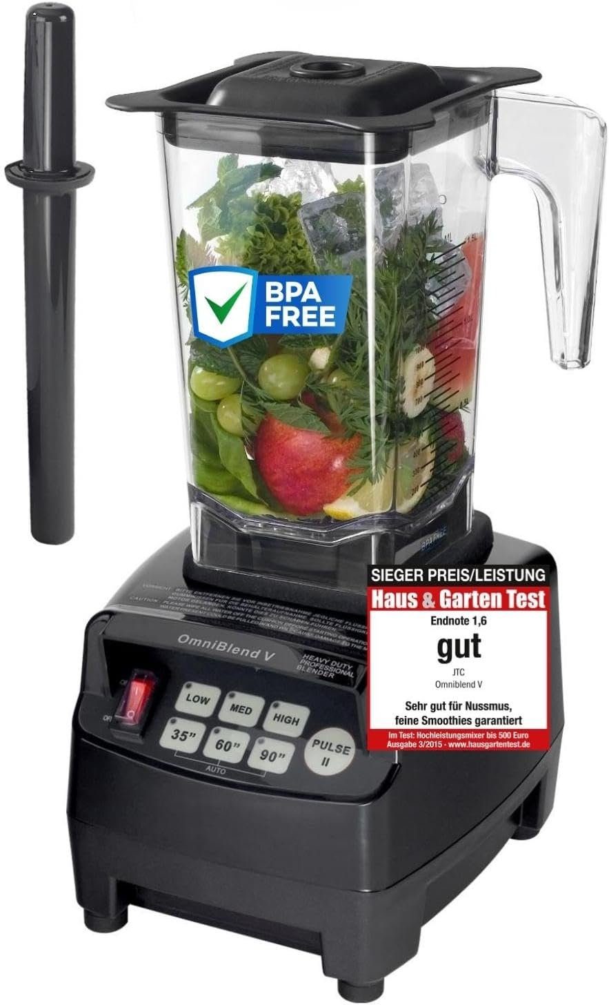 OmniBlend Standmixer JTC Omniblend V Hochleistungsmixer Standmixer Smoothiemaker 1,5Liter, 1200,00 W