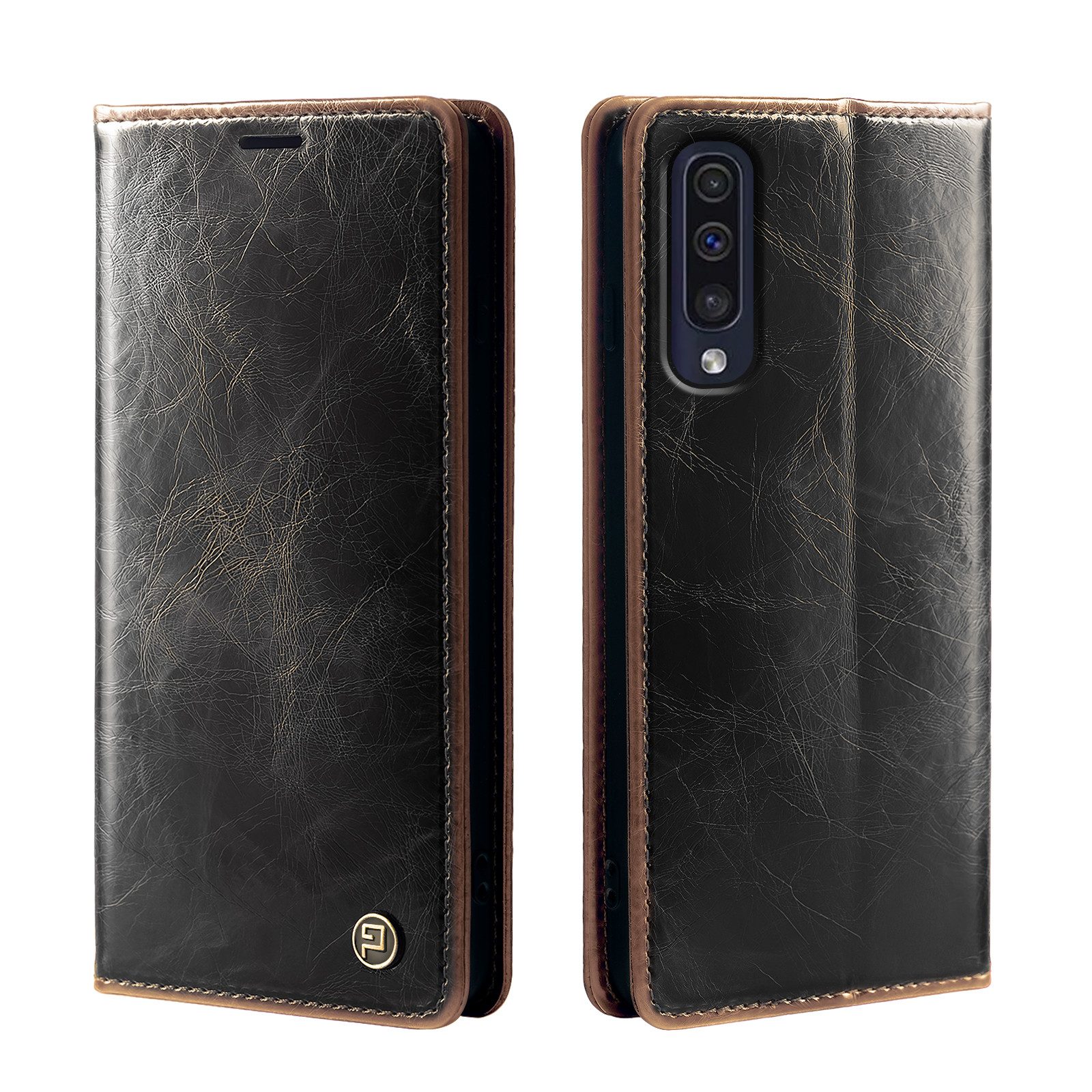 Tec-Expert Handyhülle Tasche Hülle für Samsung Galaxy A50 & A50s 6.4 Zoll, 6.4, Cover Klapphülle Case mit Kartenfach RFID Schutz aufstellbar