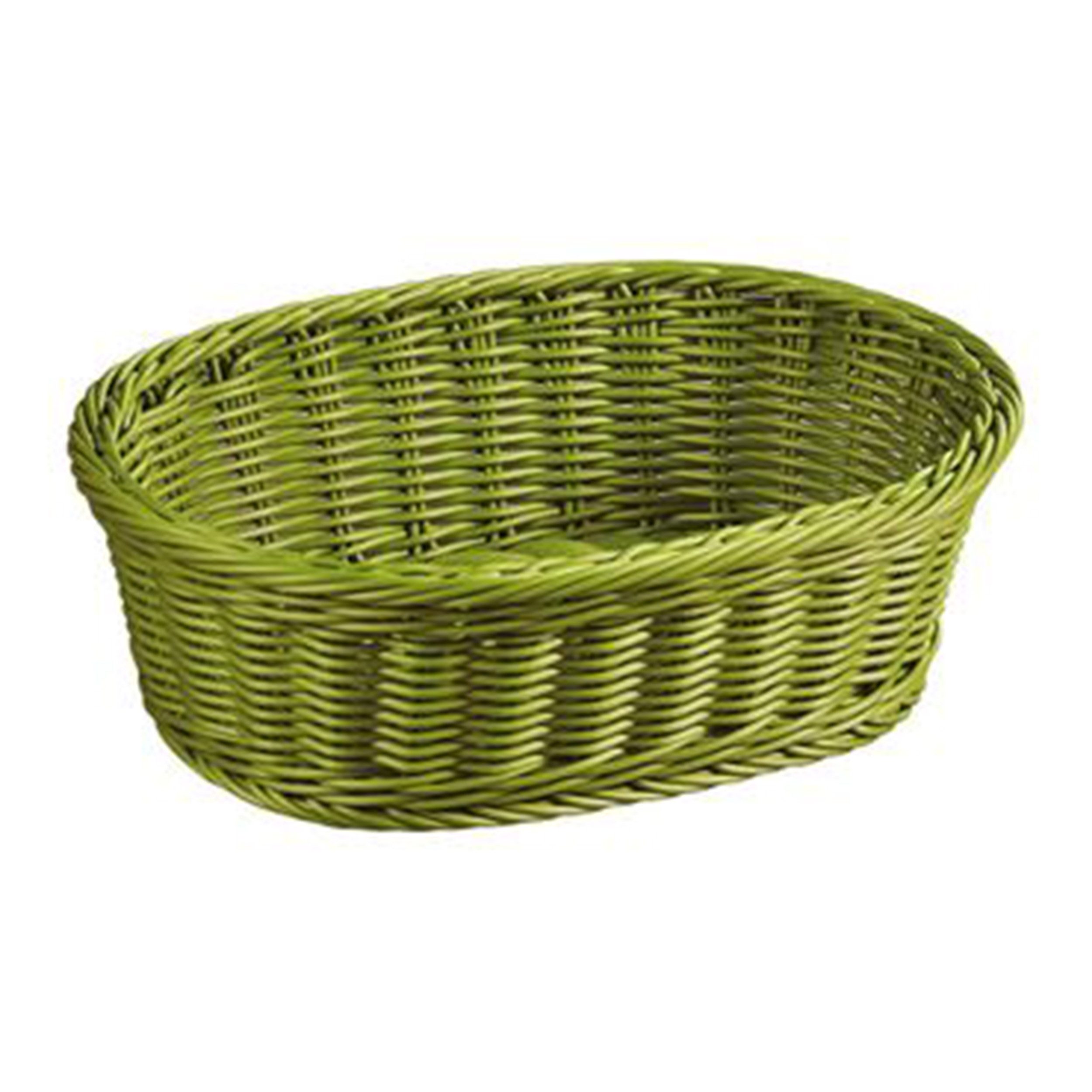 Kesper Brotkorb Kesper Brot- & Obstkorb Oval – Kunststoffgeflecht Oliv 29,5 cm, Kunststoffgeflecht, (1-tlg), Spülmaschinengeeignet, bruchfest, hygienisch, formstabil