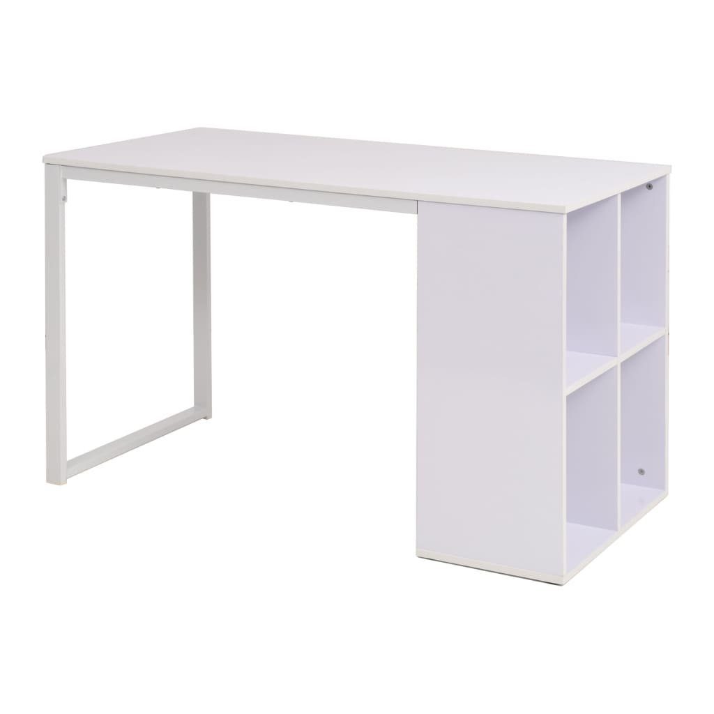furnicato Schreibtisch 120×60×75 cm Weiß