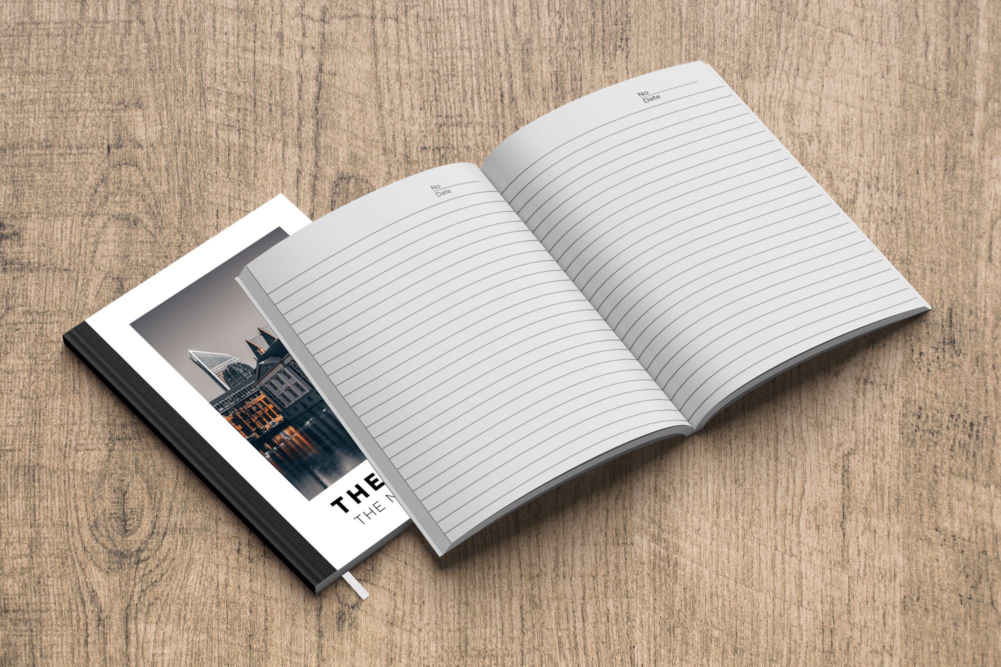 MuchoWow Notizbuch Niederlande - Journal, Tagebuch, - Notizheft, Den Architektur Haag 98 A5, - Merkzettel, Haushaltsbuch Seiten, Wasser
