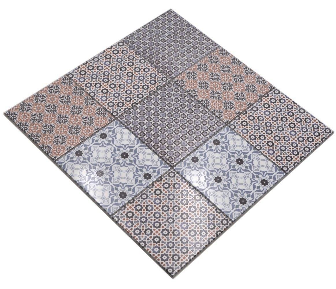 Mosani Wandfliese Retro Fliesen Wandpaneele Selbstklebend Wanddeko, Spritzwasserbereich geeignet Küchenwand Fliesenspiegel Bad