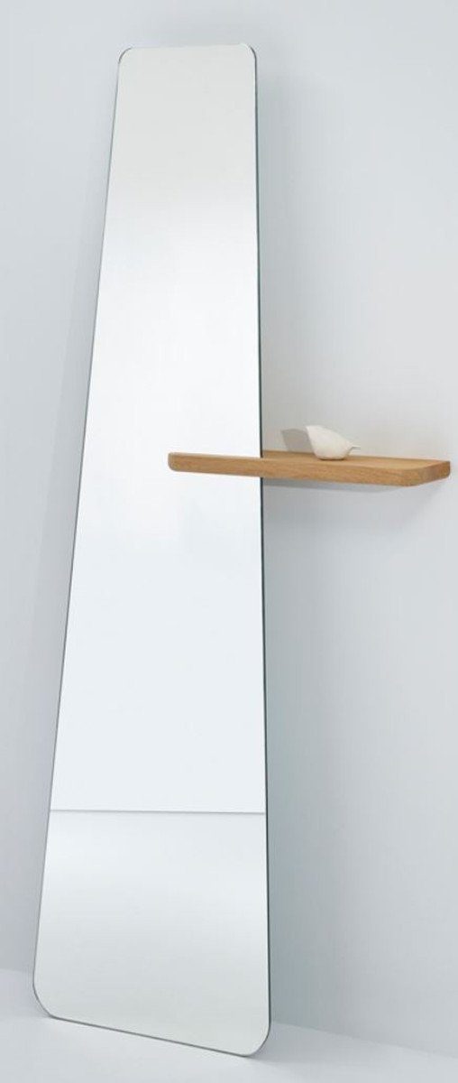 Casa Padrino Standspiegel Designer Standspiegel mit Regal 71 x 14 x H. 170 cm - Luxus Qualität