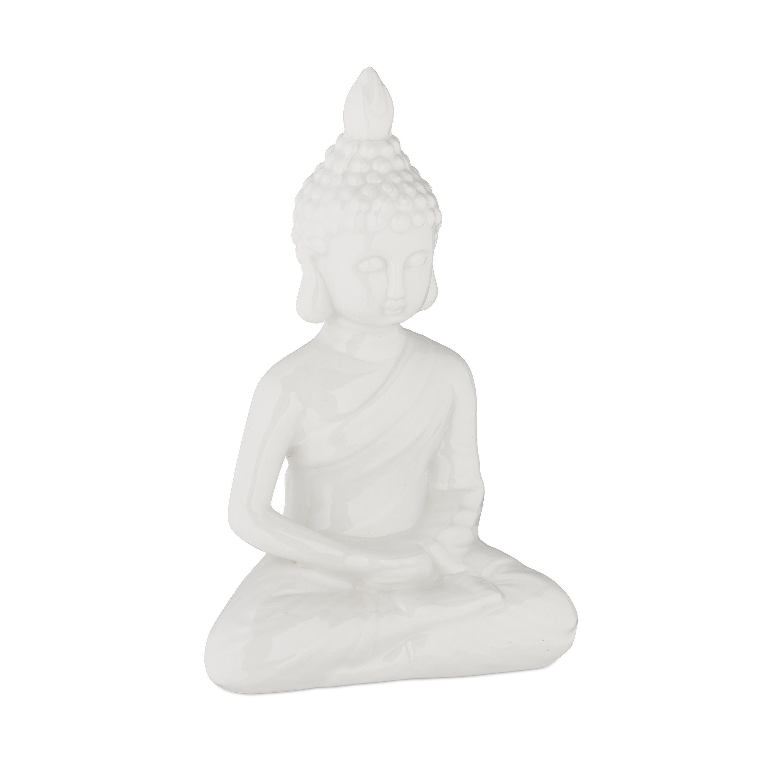 cm Weiße Buddhafigur 17 Figur Buddha relaxdays
